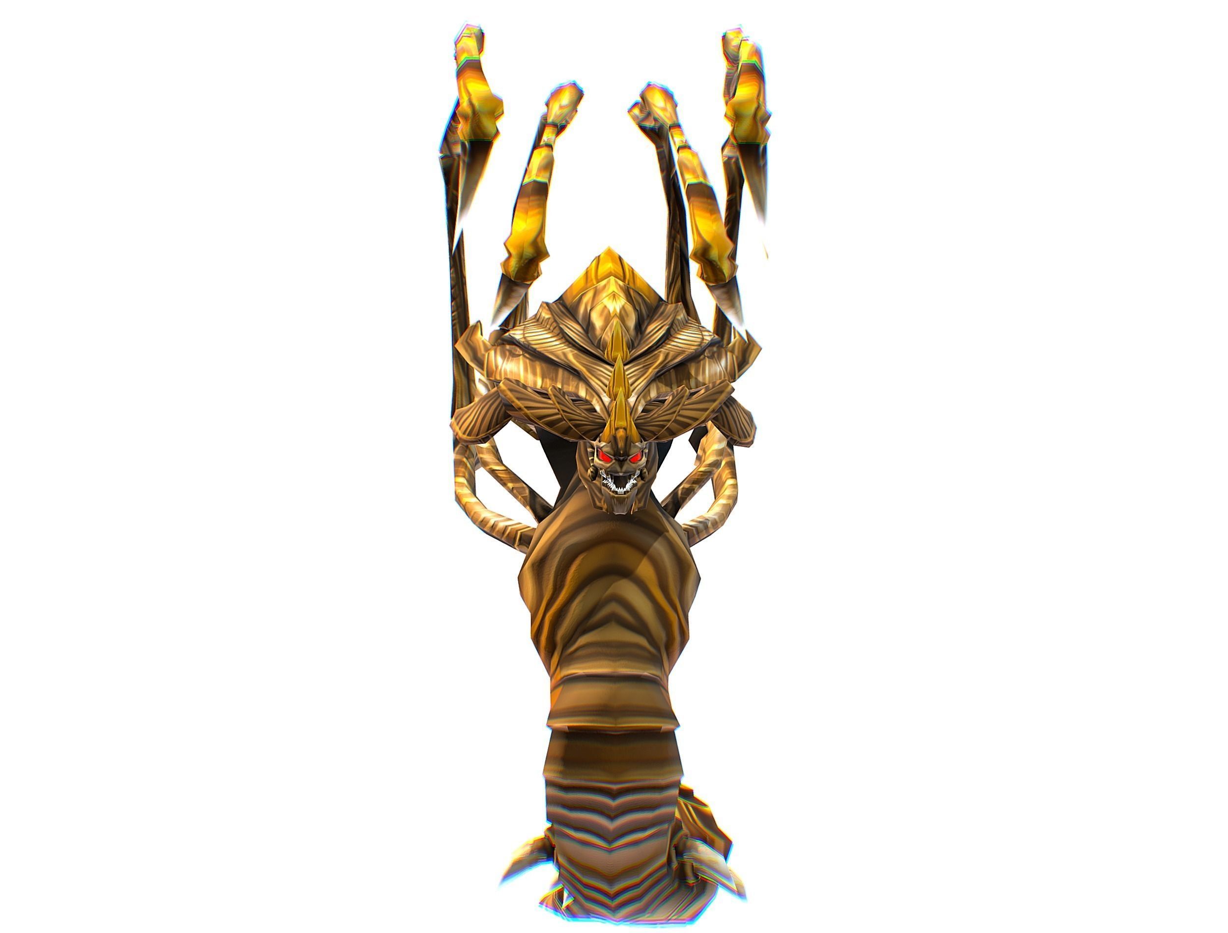 Animated Monster Snake Lizard Reptile Bug Low-poly 3D model_28