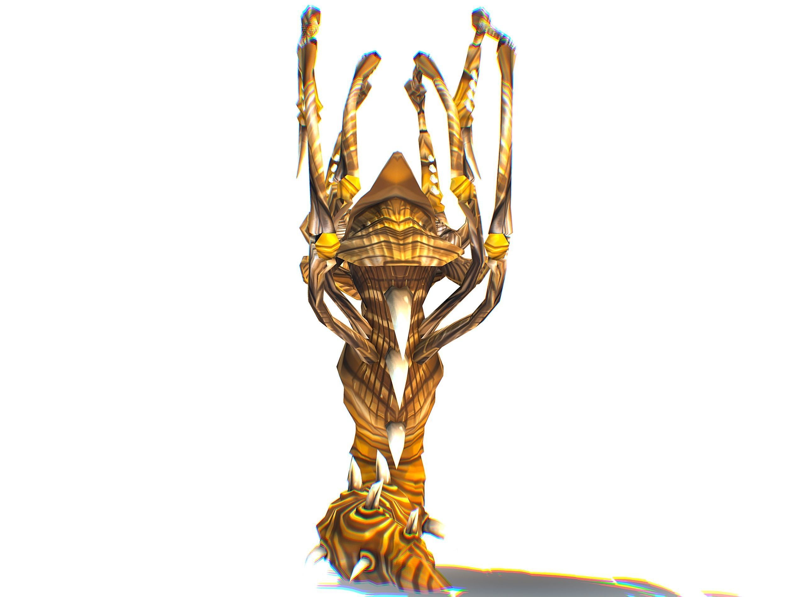 Animated Monster Snake Lizard Reptile Bug Low-poly 3D model_21