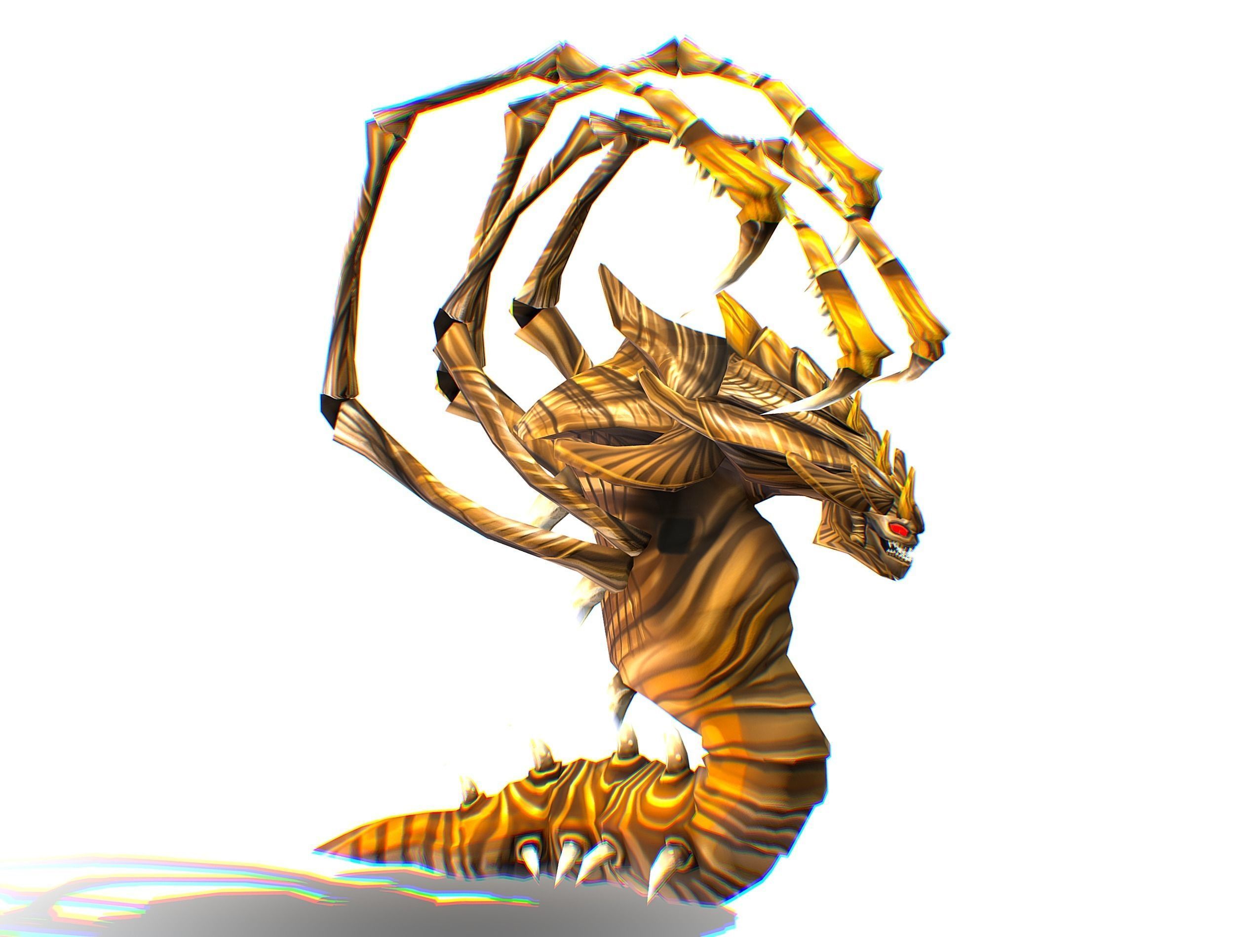 Animated Monster Snake Lizard Reptile Bug Low-poly 3D model_15