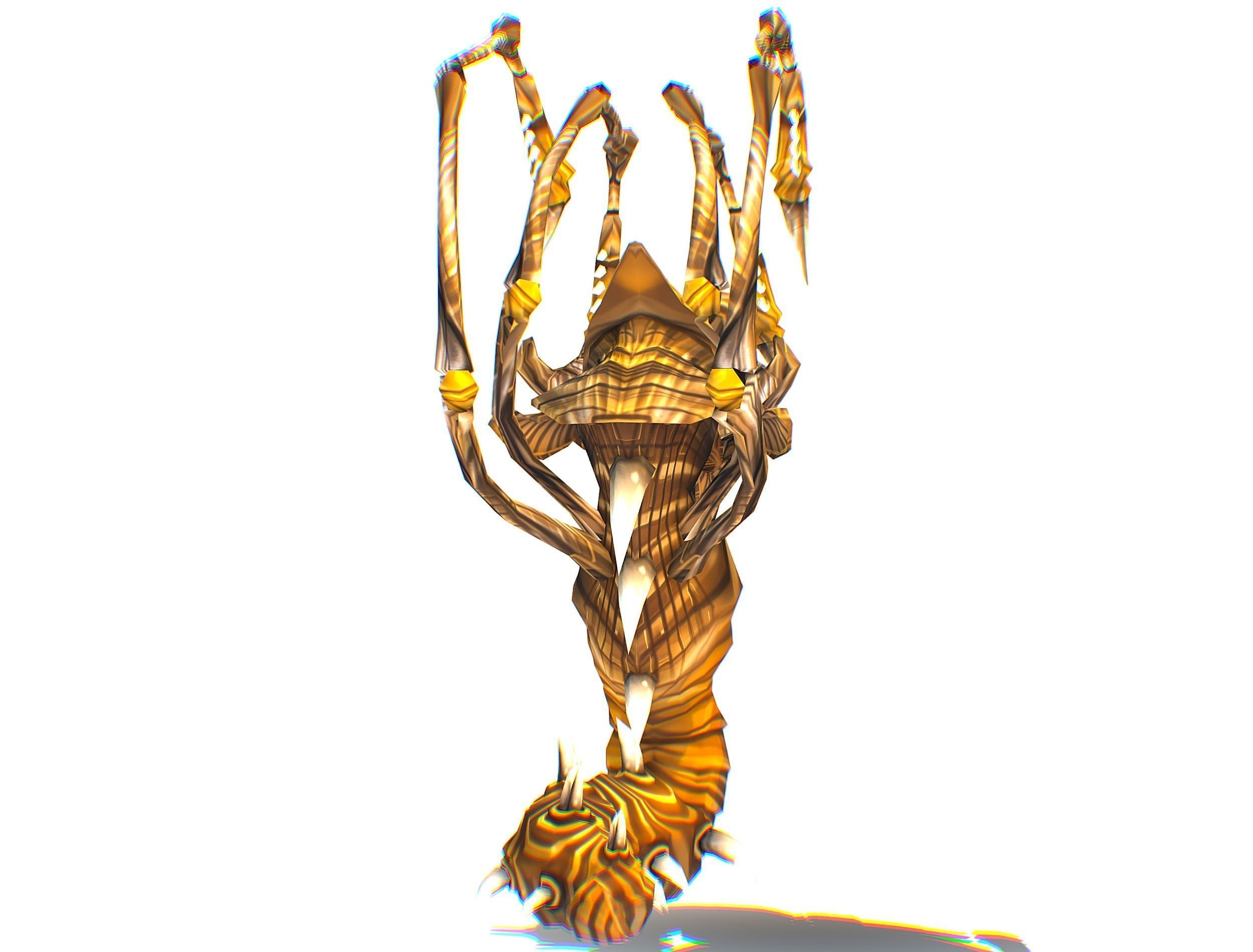 Animated Monster Snake Lizard Reptile Bug Low-poly 3D model_20