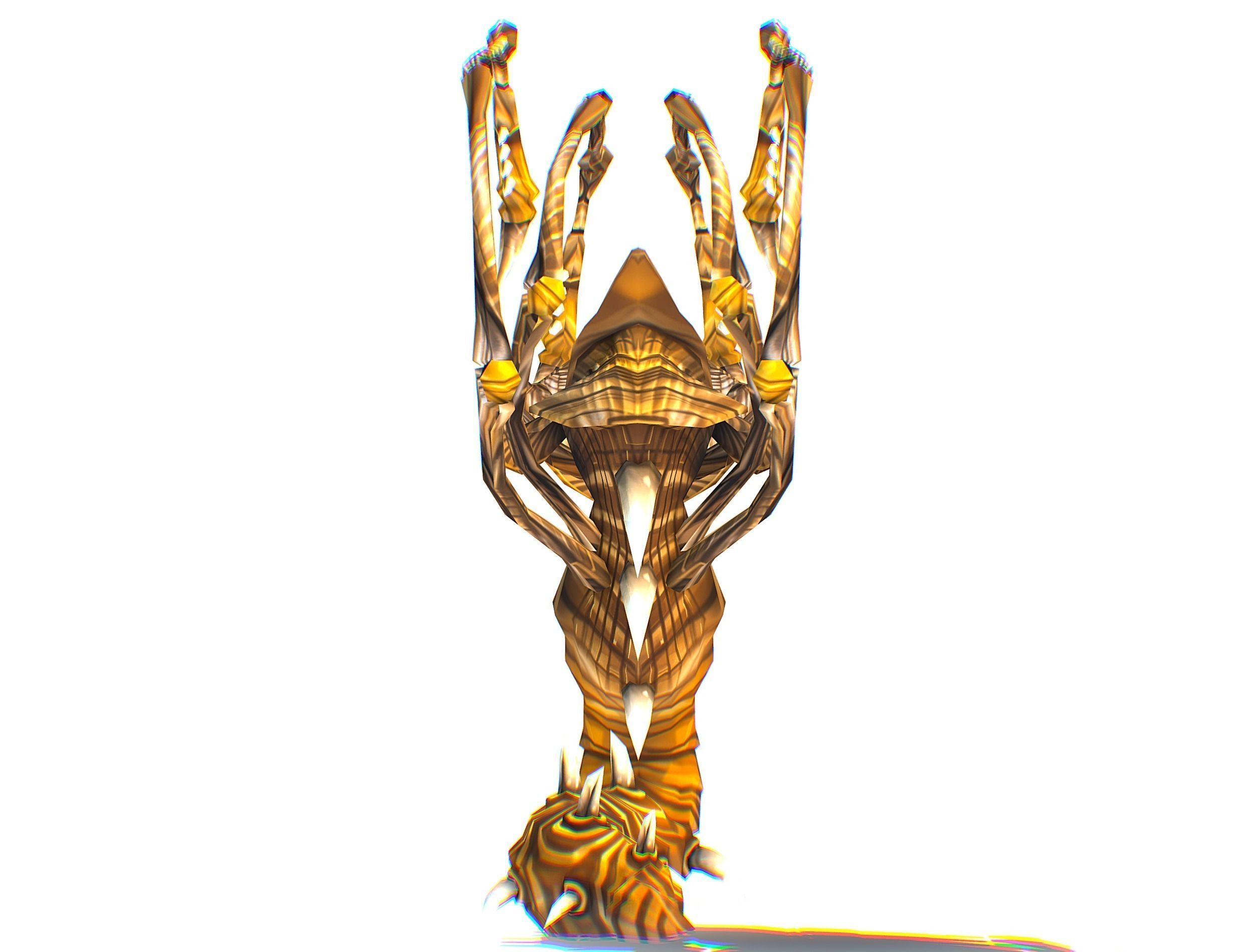 Animated Monster Snake Lizard Reptile Bug Low-poly 3D model_30