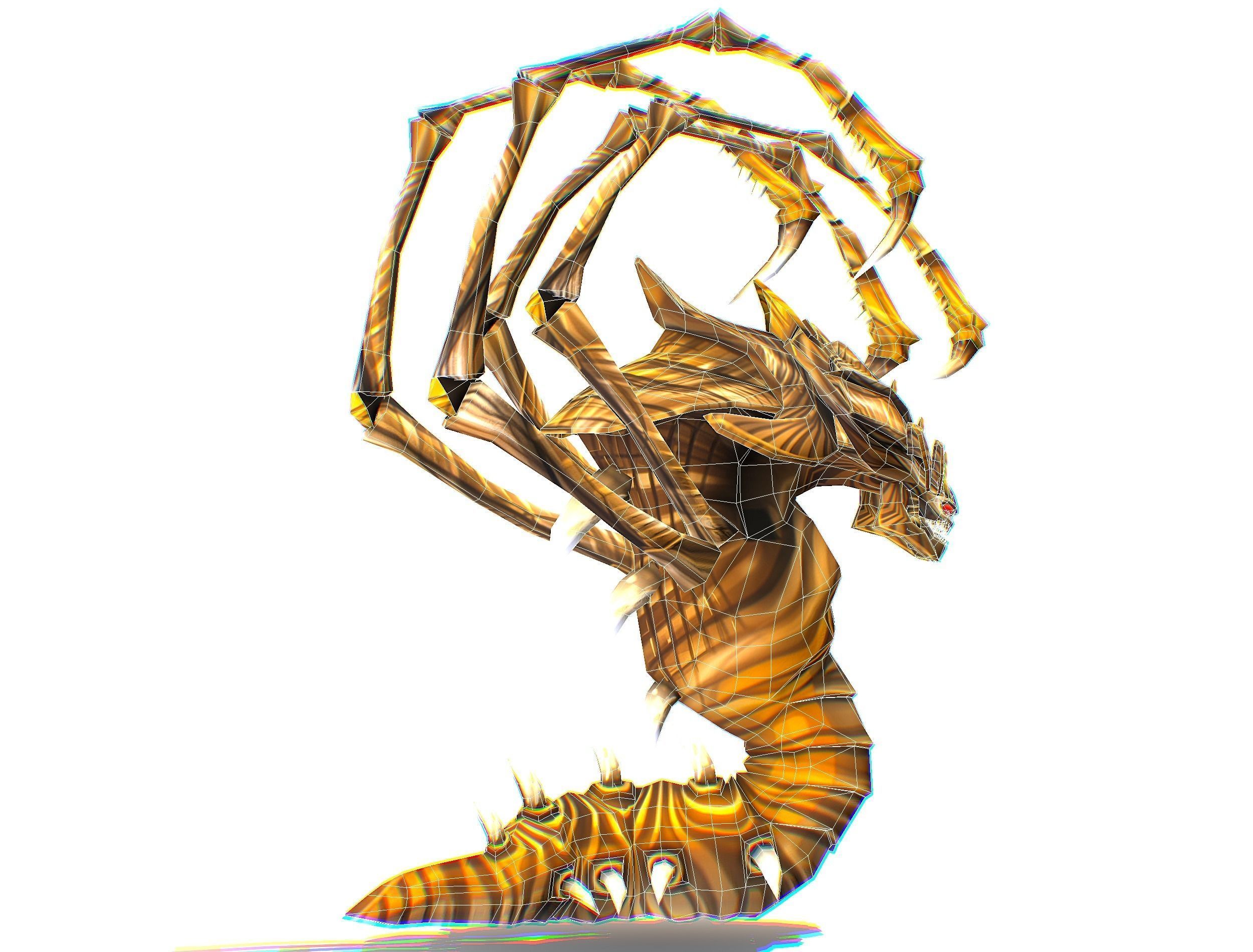 Animated Monster Snake Lizard Reptile Bug Low-poly 3D model_37