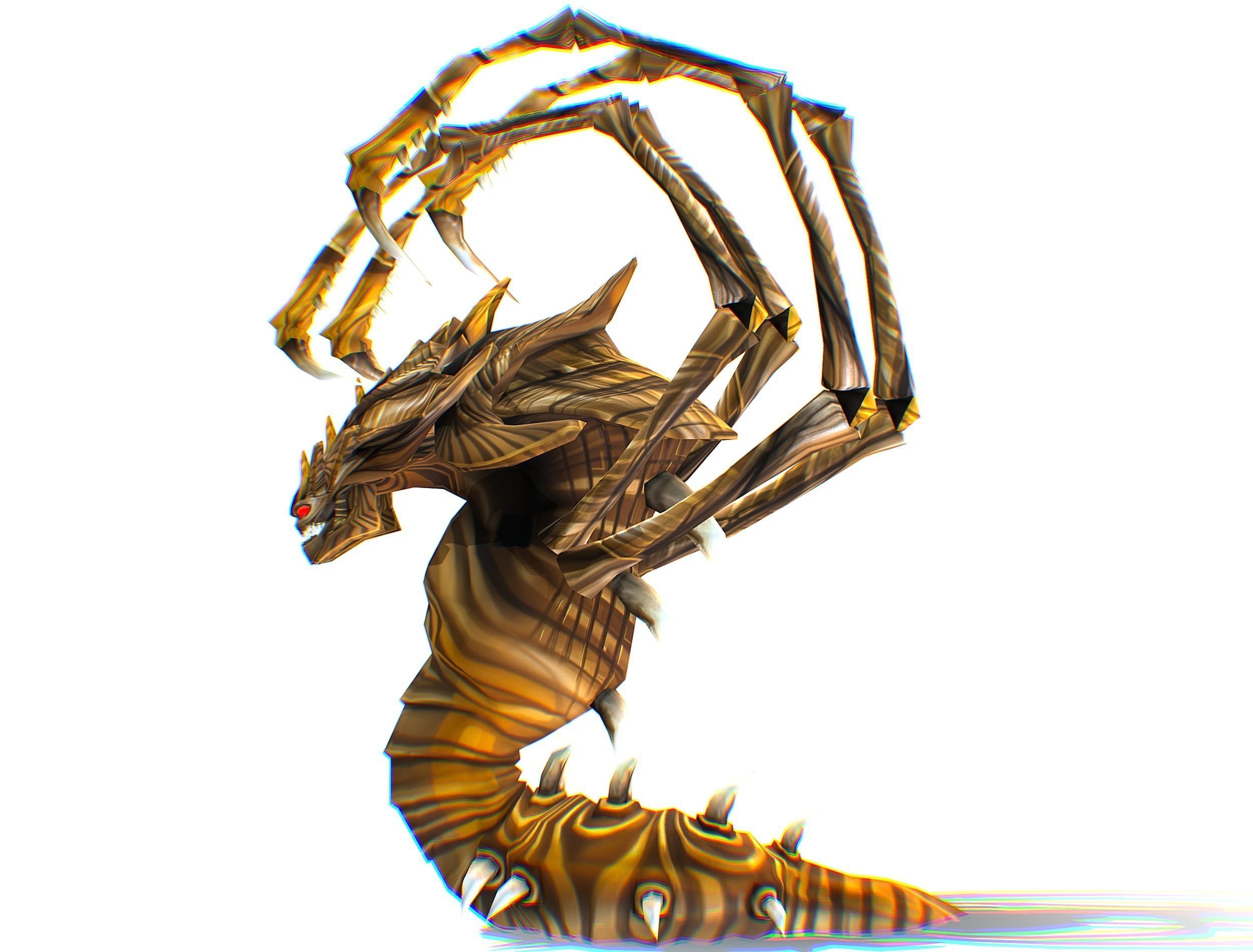 Animated Monster Snake Lizard Reptile Bug Low-poly 3D model_24