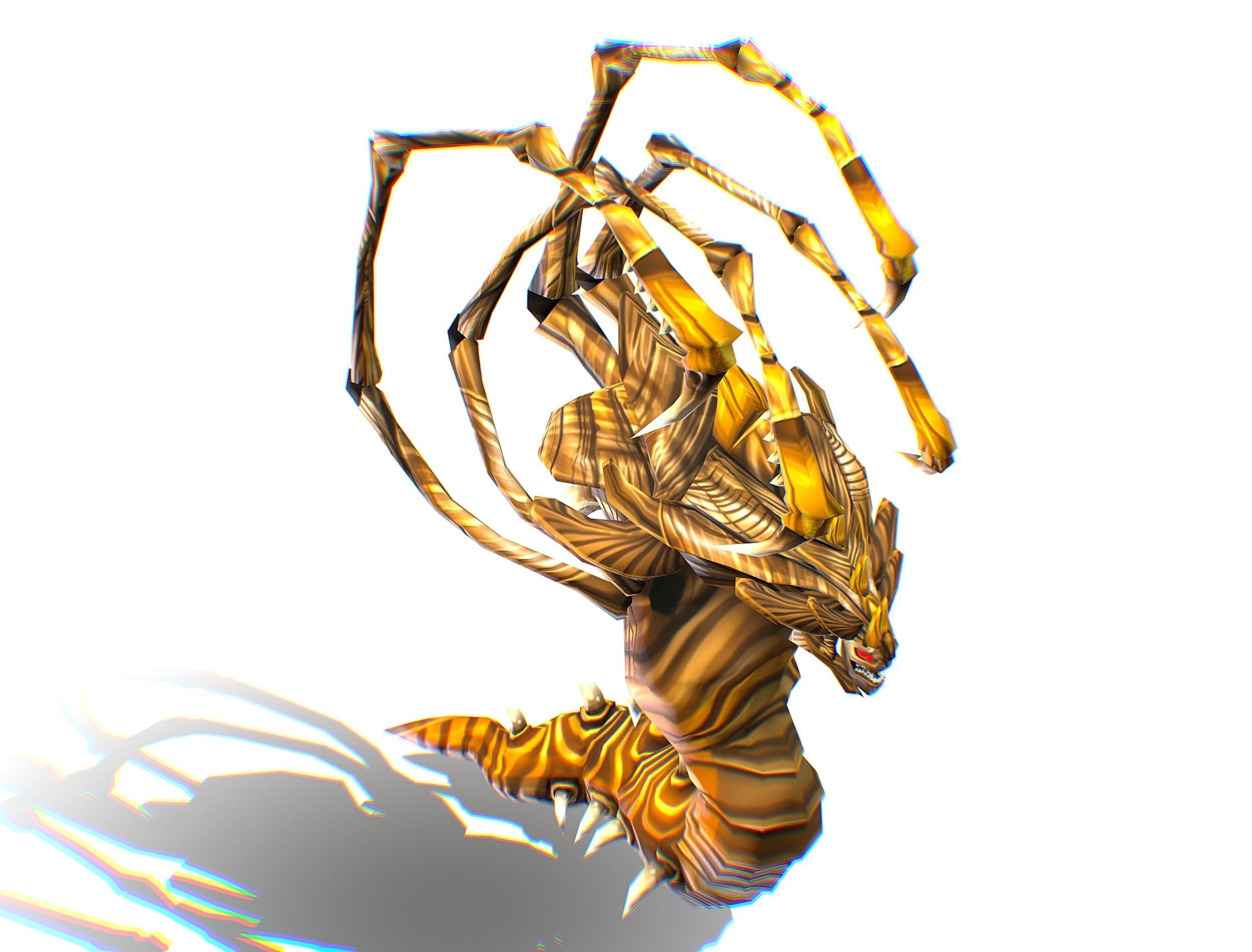 Animated Monster Snake Lizard Reptile Bug Low-poly 3D model_32