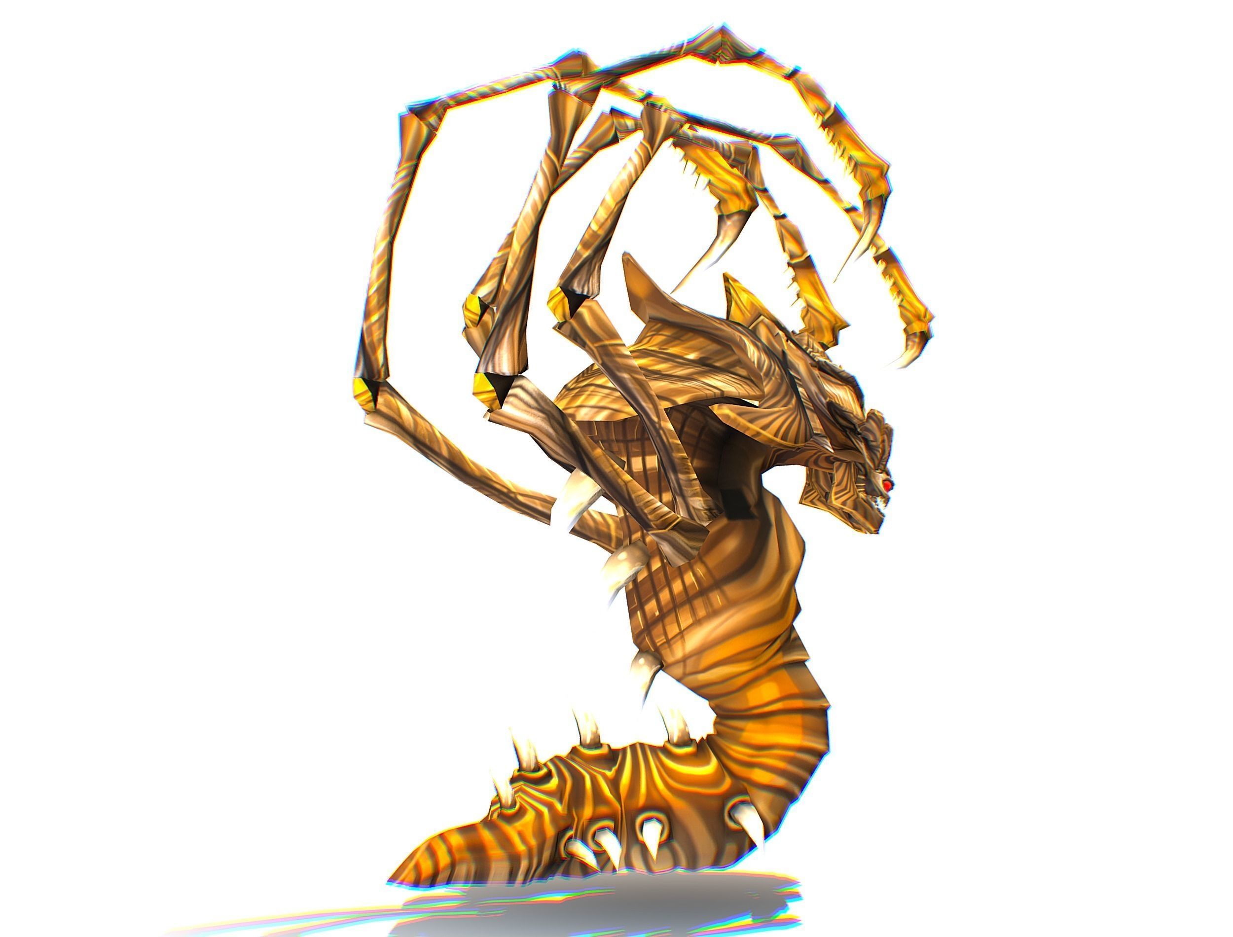 Animated Monster Snake Lizard Reptile Bug Low-poly 3D model_17