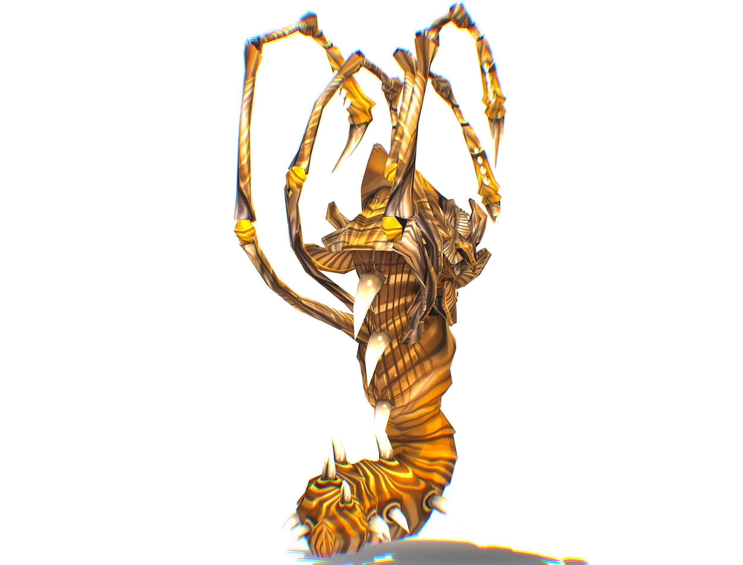 Animated Monster Snake Lizard Reptile Bug Low-poly 3D model_19