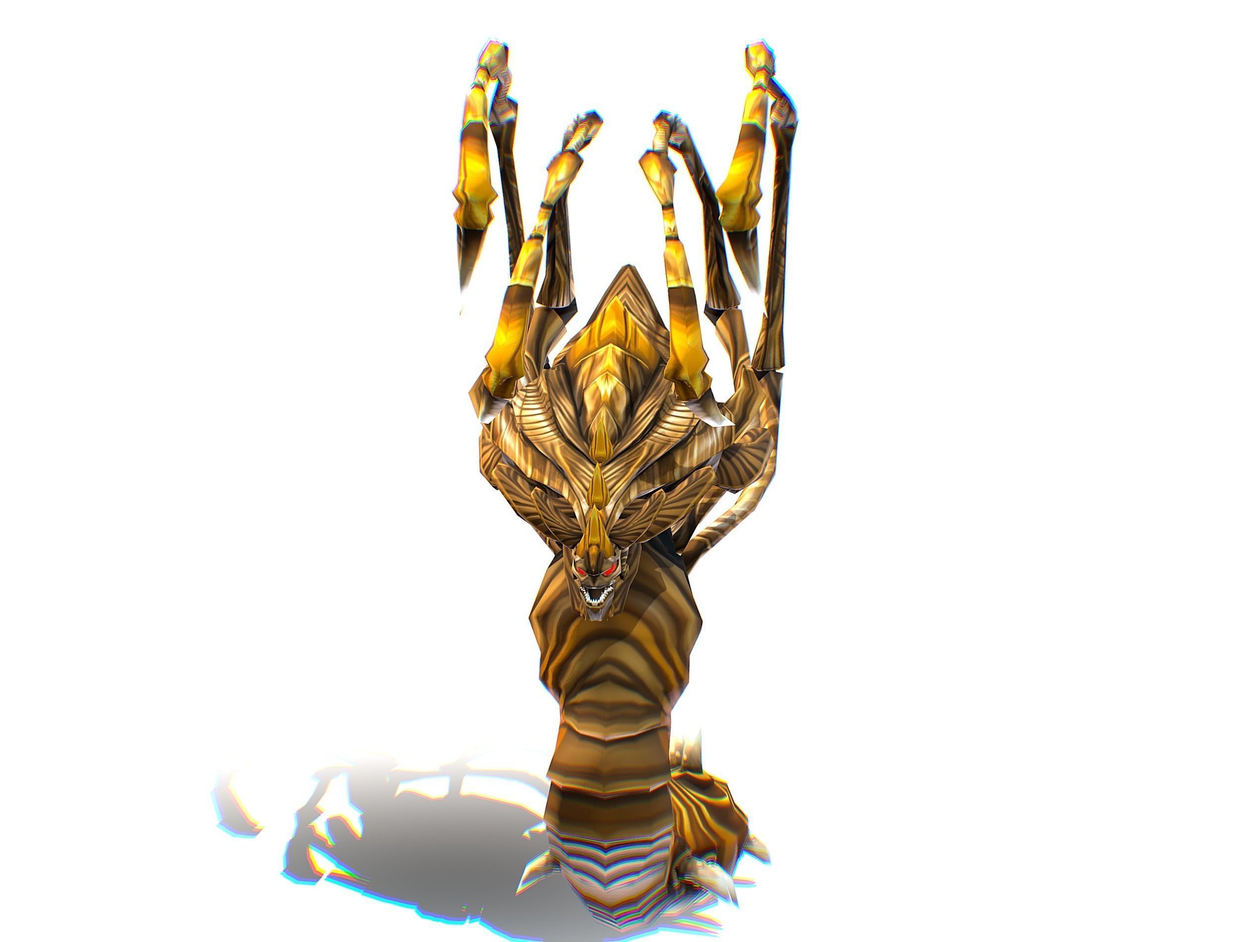 Animated Monster Snake Lizard Reptile Bug Low-poly 3D model_12