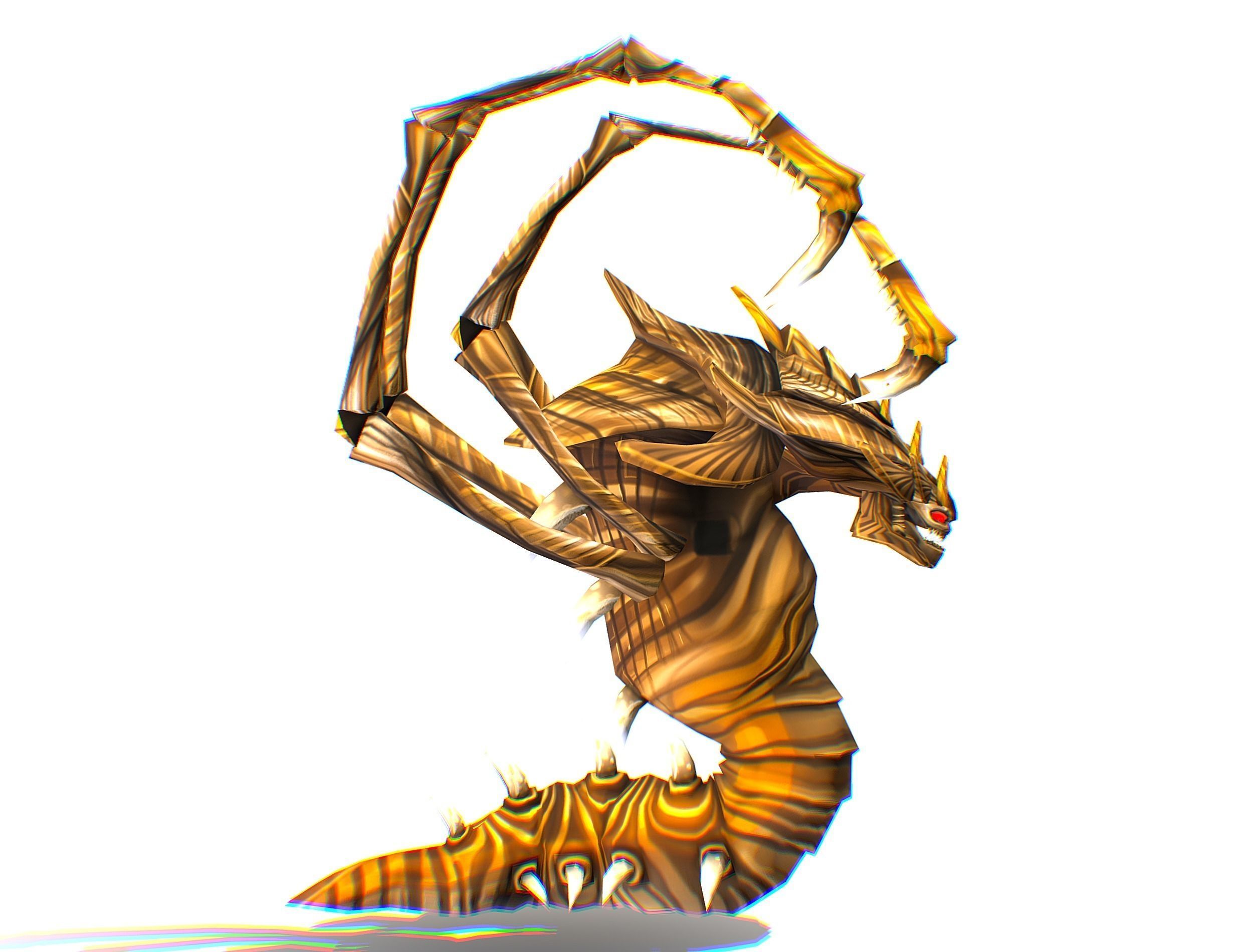 Animated Monster Snake Lizard Reptile Bug Low-poly 3D model_16