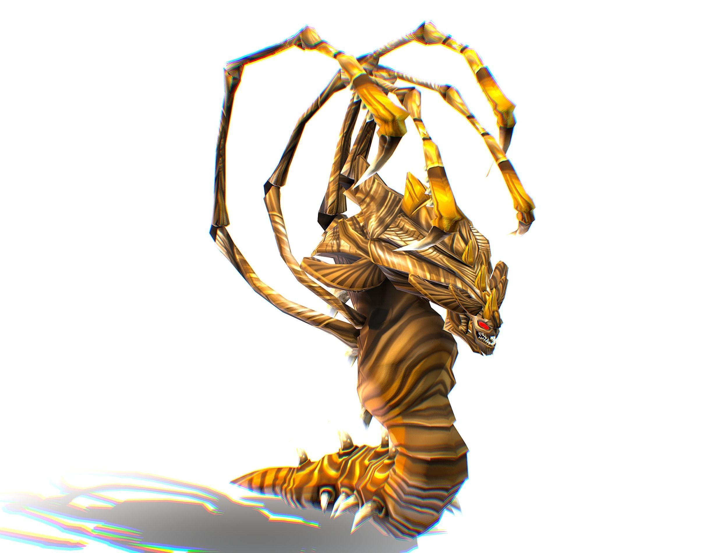 Animated Monster Snake Lizard Reptile Bug Low-poly 3D model_14