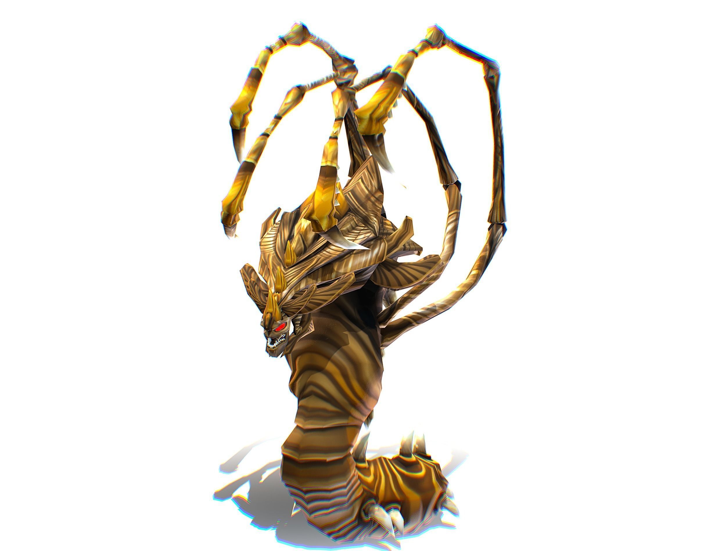 Animated Monster Snake Lizard Reptile Bug Low-poly 3D model_11