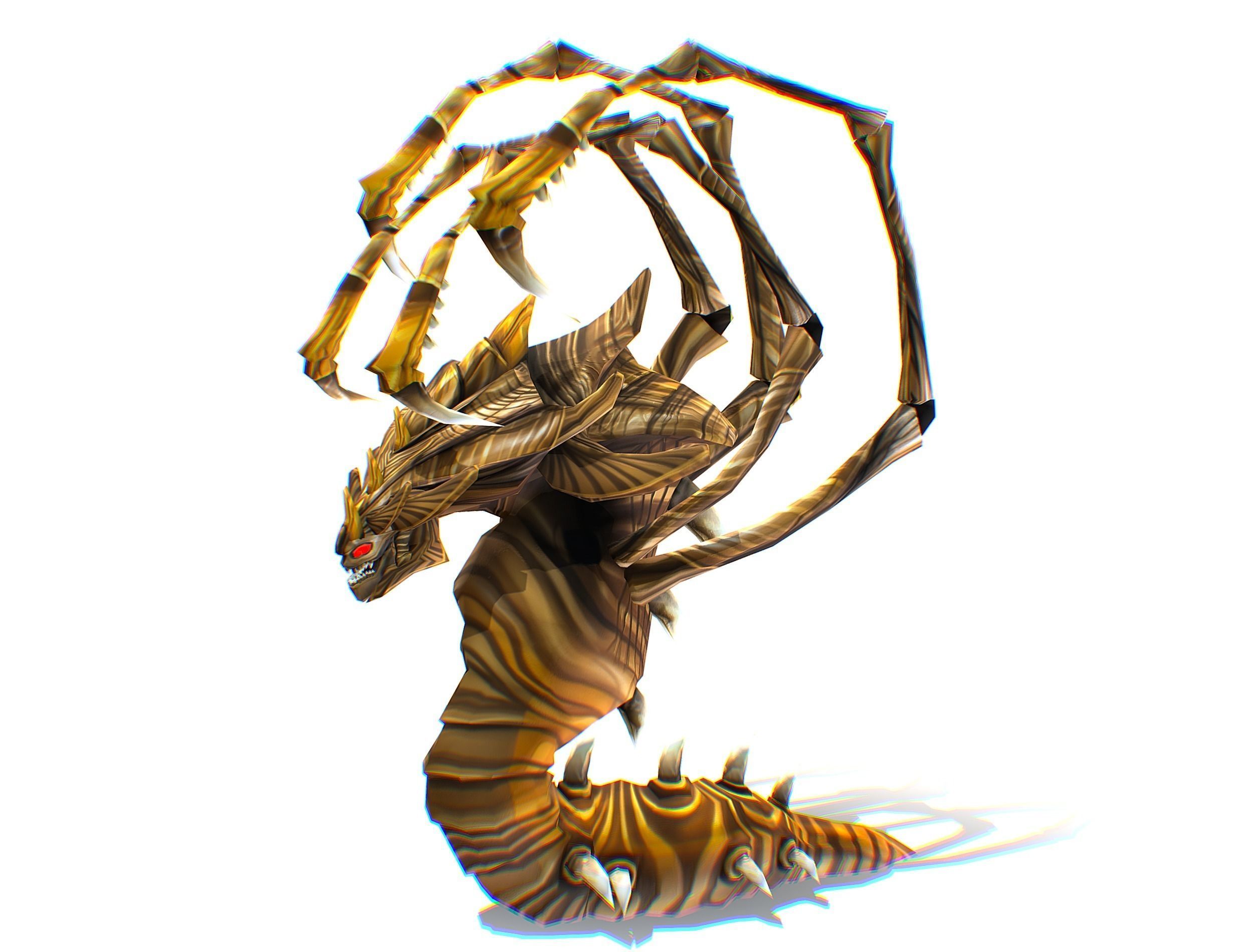 Animated Monster Snake Lizard Reptile Bug Low-poly 3D model_4