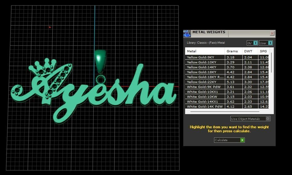Stylish Ayesha Name Pendant 3d Printable Model 3D print model_2