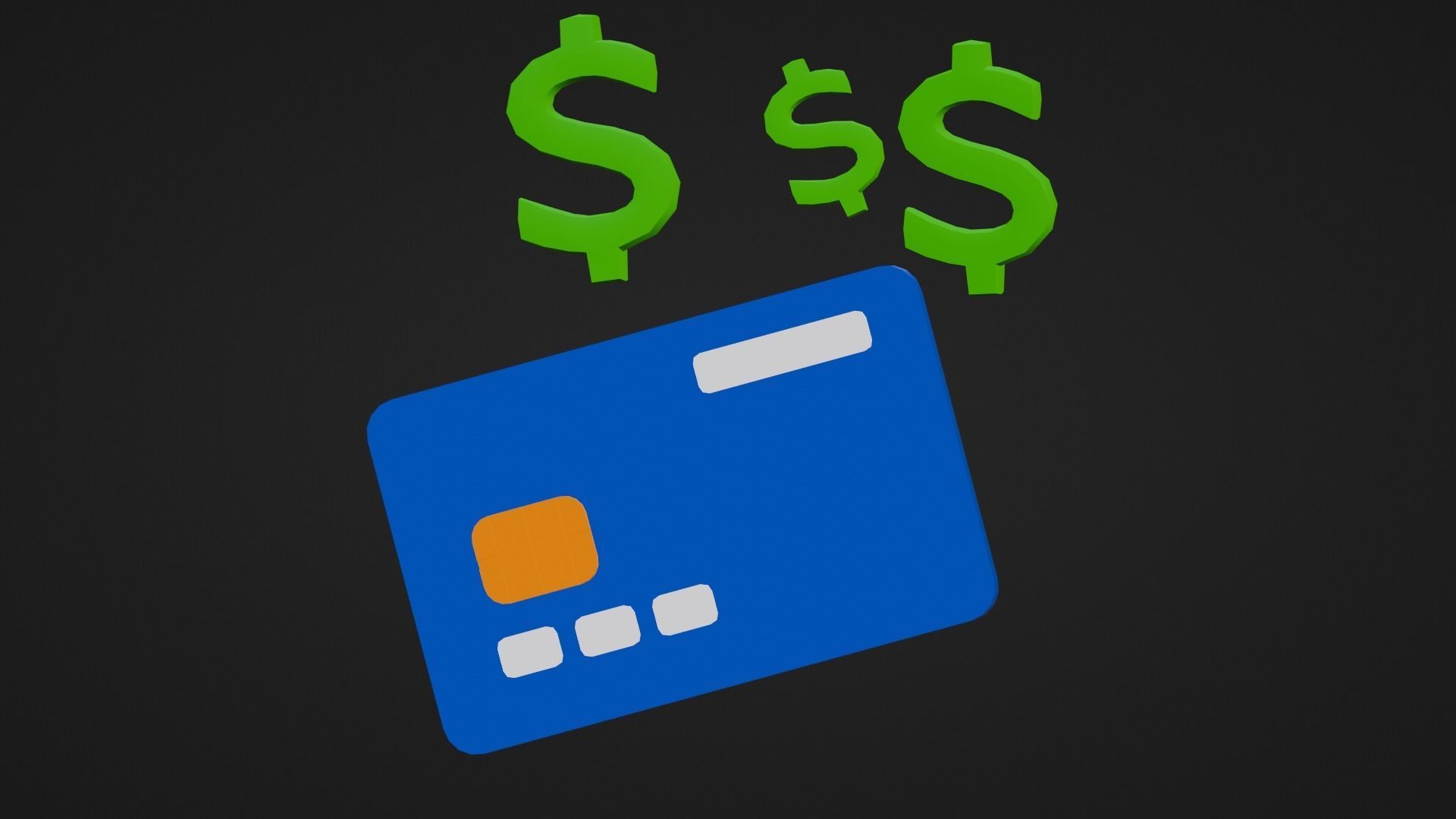 Marketing Icons - ATM Card Low-poly 3D model_4