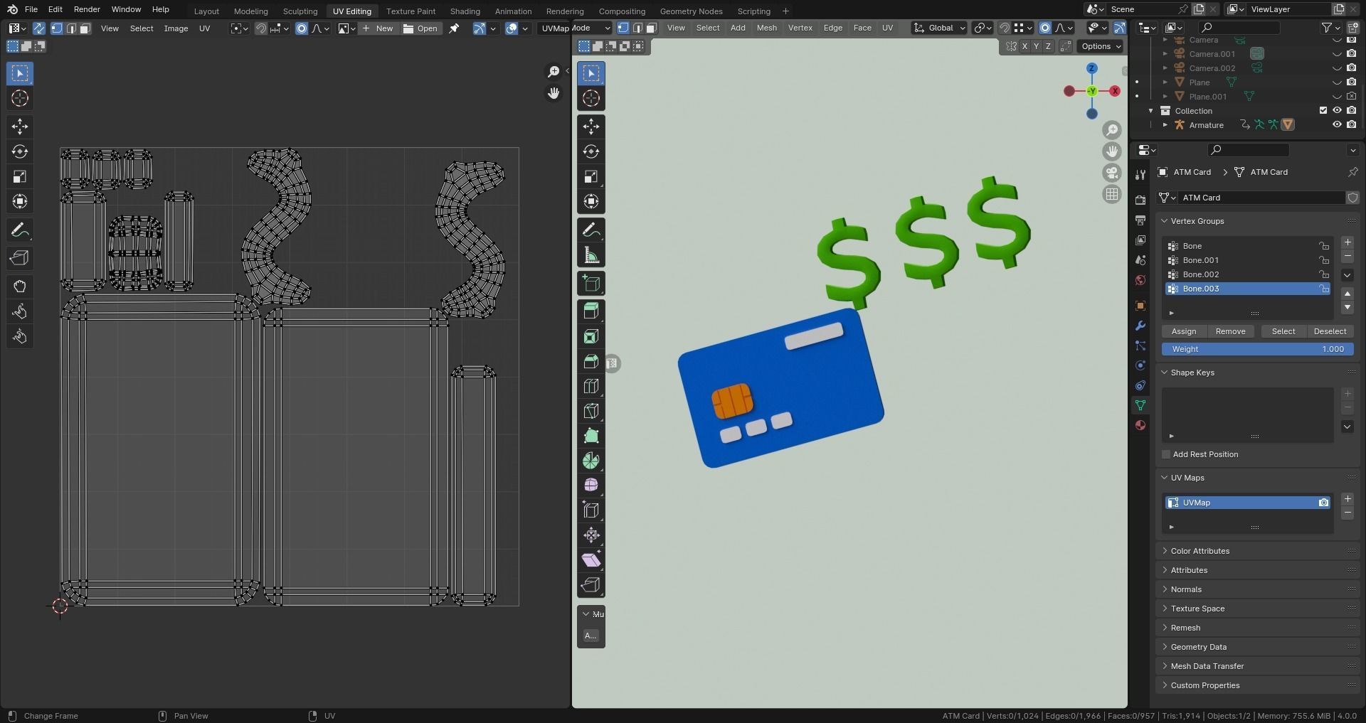 Marketing Icons - ATM Card Low-poly 3D model_9