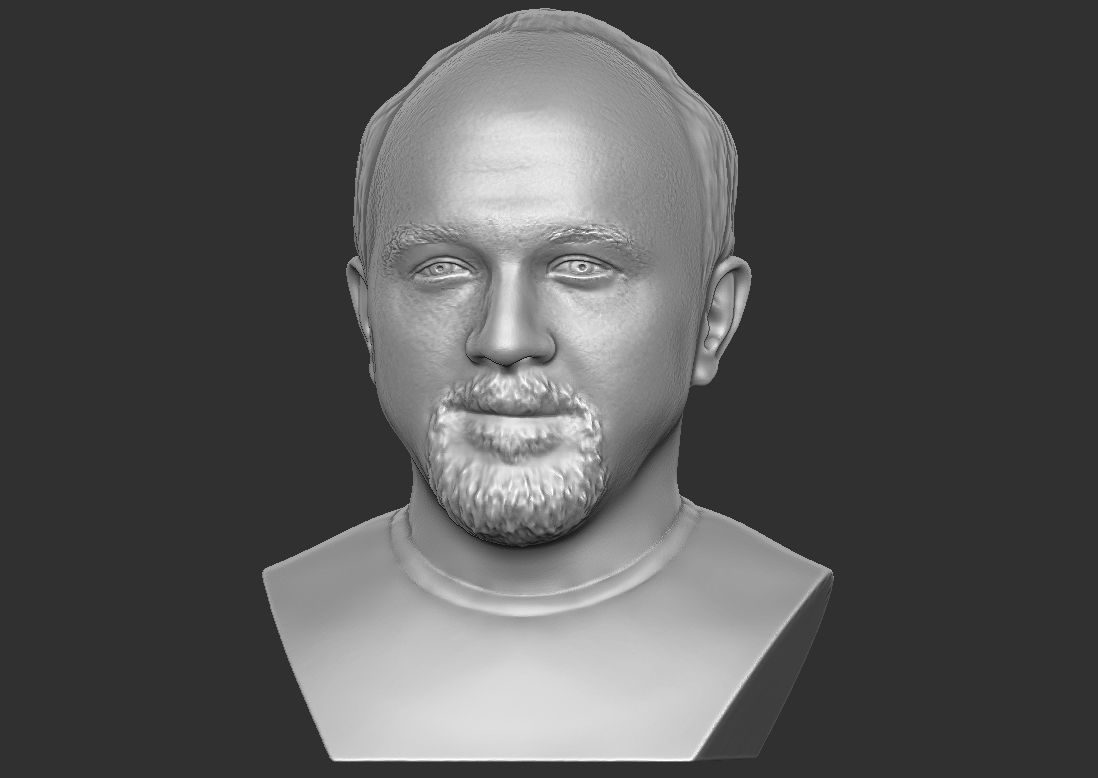 Louis CK bust for 3D printing 3D print model_6