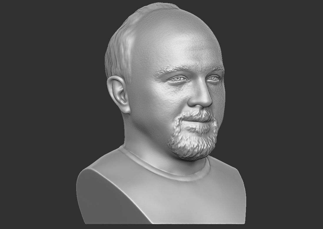 Louis CK bust for 3D printing 3D print model_15