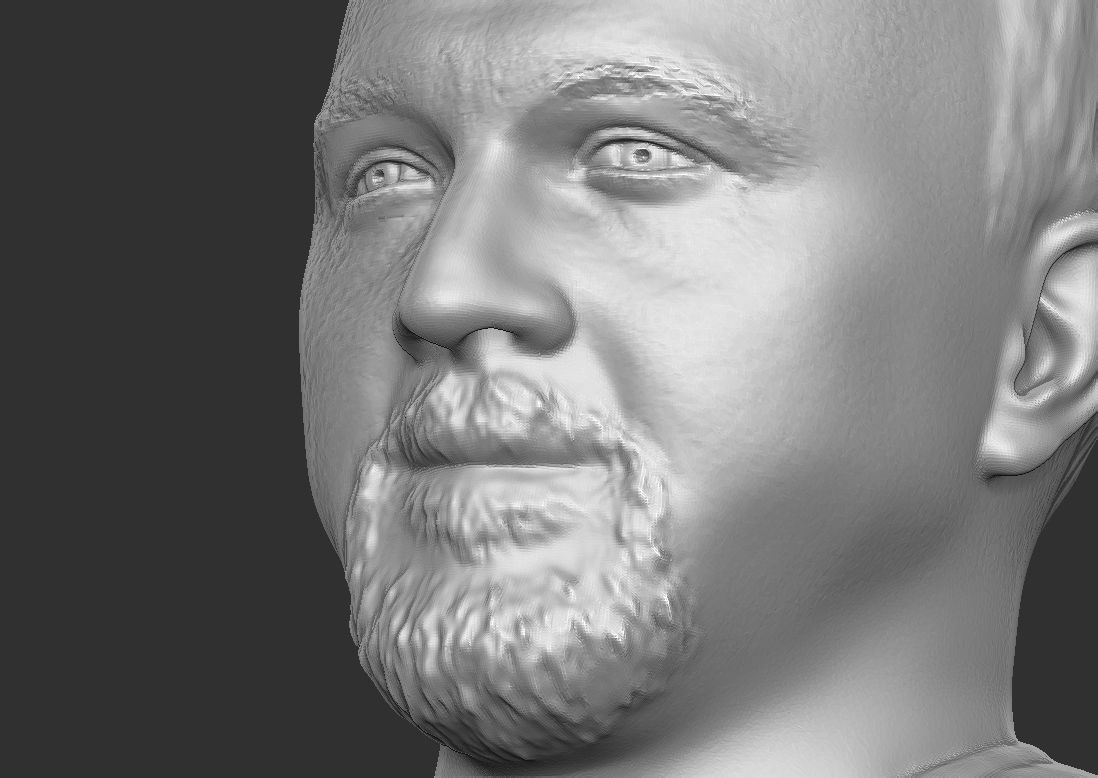 Louis CK bust for 3D printing 3D print model_24