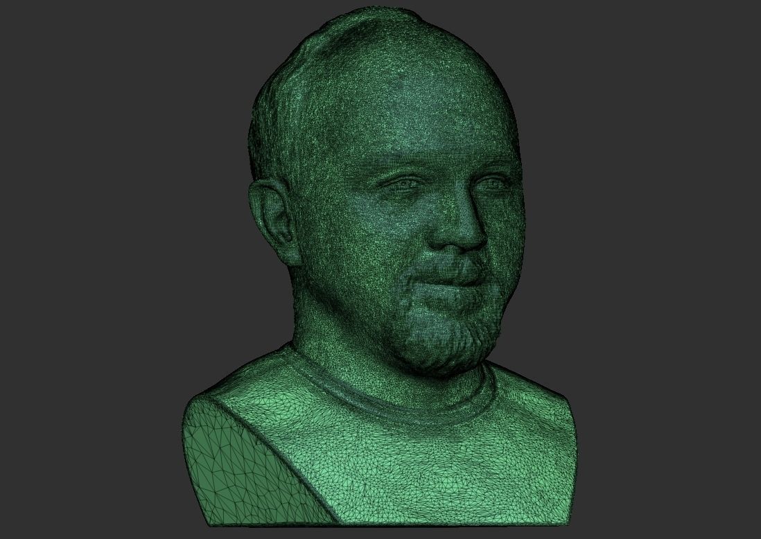 Louis CK bust for 3D printing 3D print model_27