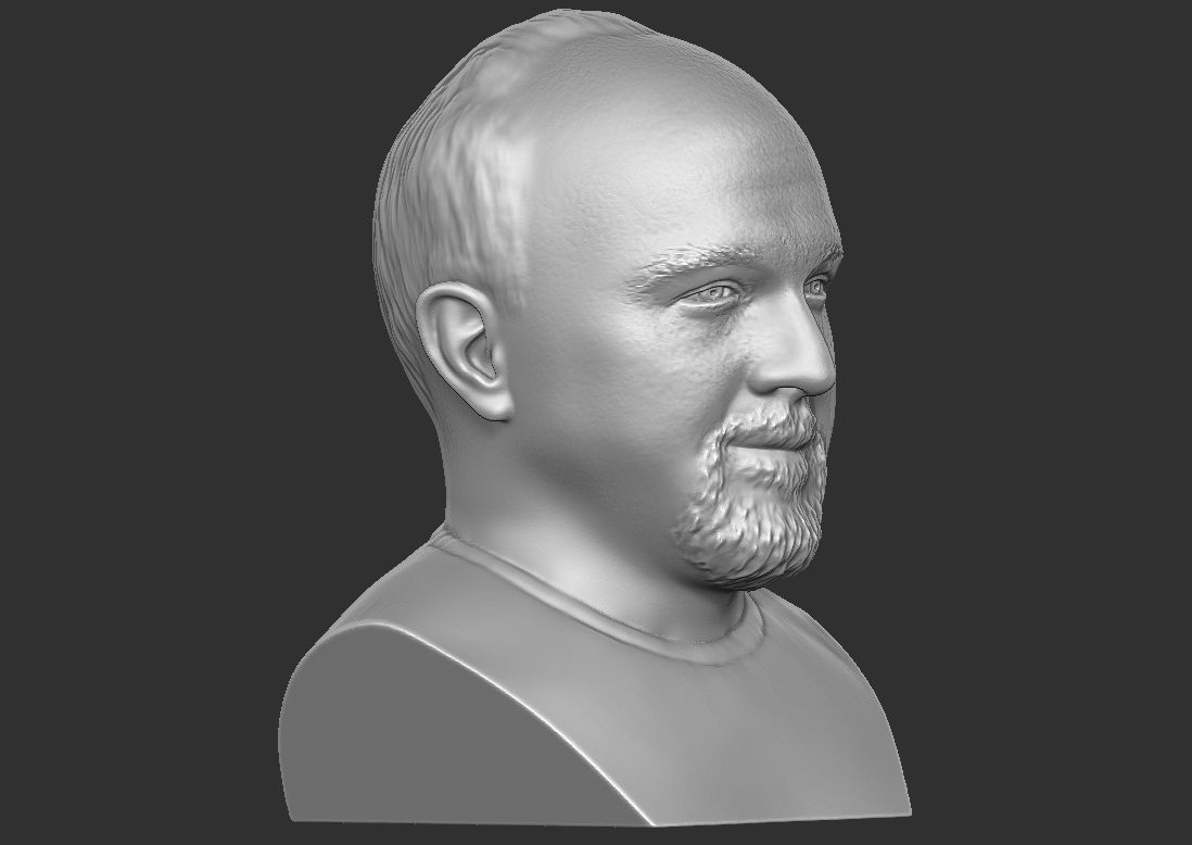 Louis CK bust for 3D printing 3D print model_14
