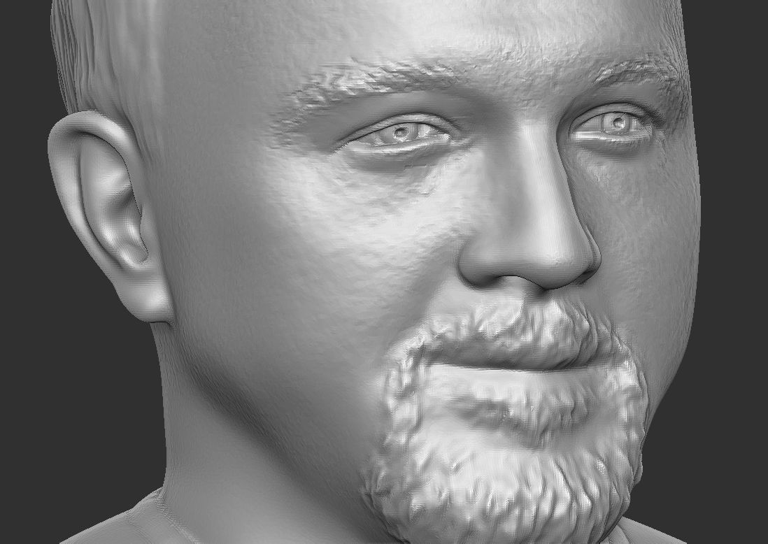 Louis CK bust for 3D printing 3D print model_23
