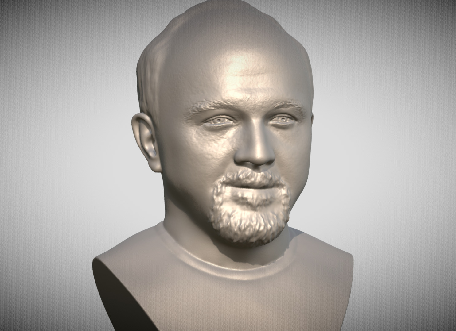Louis CK bust for 3D printing 3D print model_1