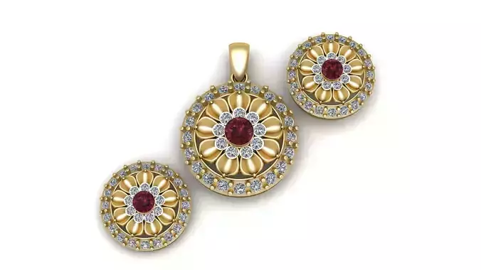 Women Fashion Flower Pendant 3d Printable Model