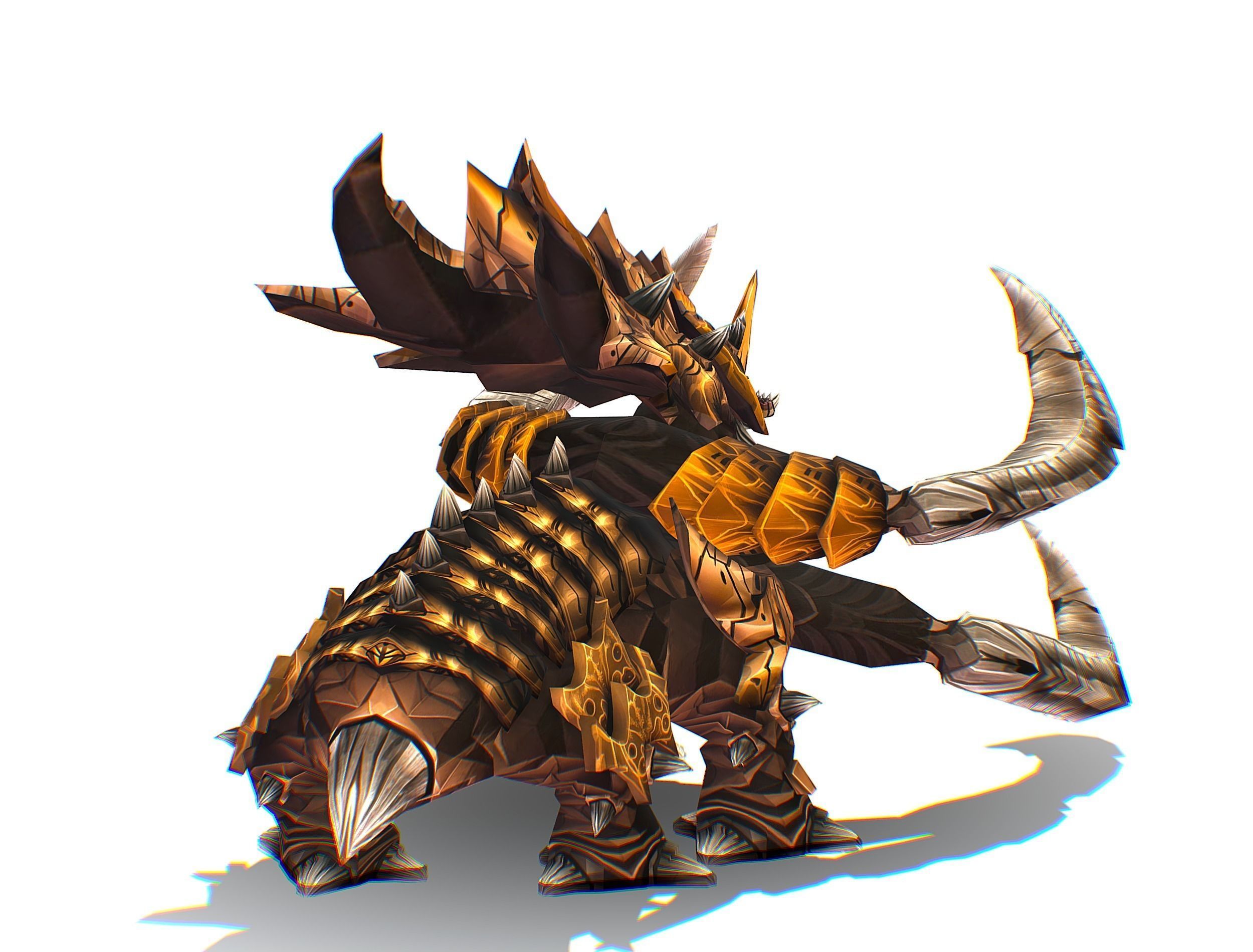 Monster Creature Dino Ceratopsian Triceratops Low-poly 3D model_21