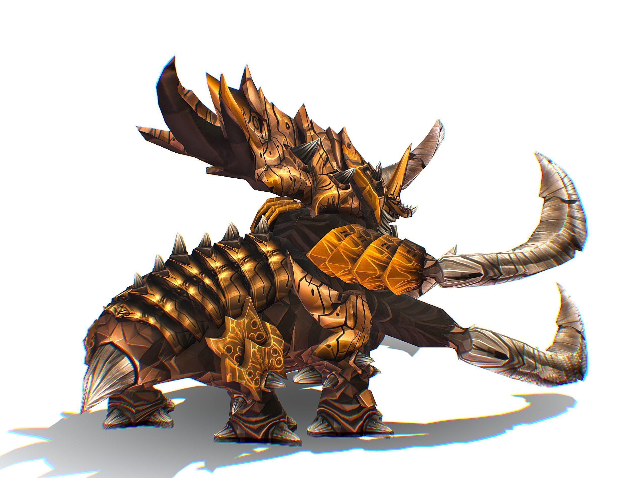 Monster Creature Dino Ceratopsian Triceratops Low-poly 3D model_20