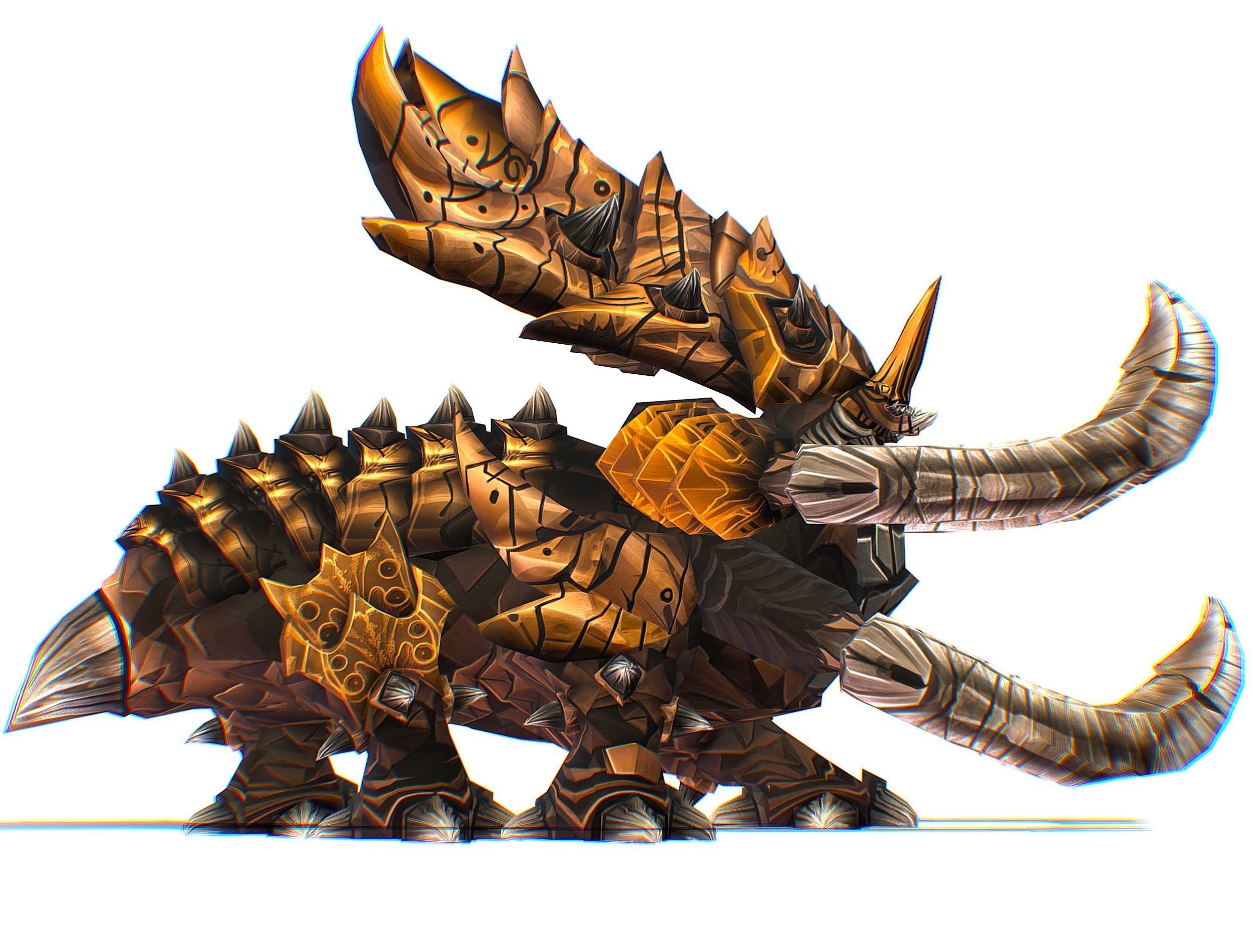 Monster Creature Dino Ceratopsian Triceratops Low-poly 3D model_28