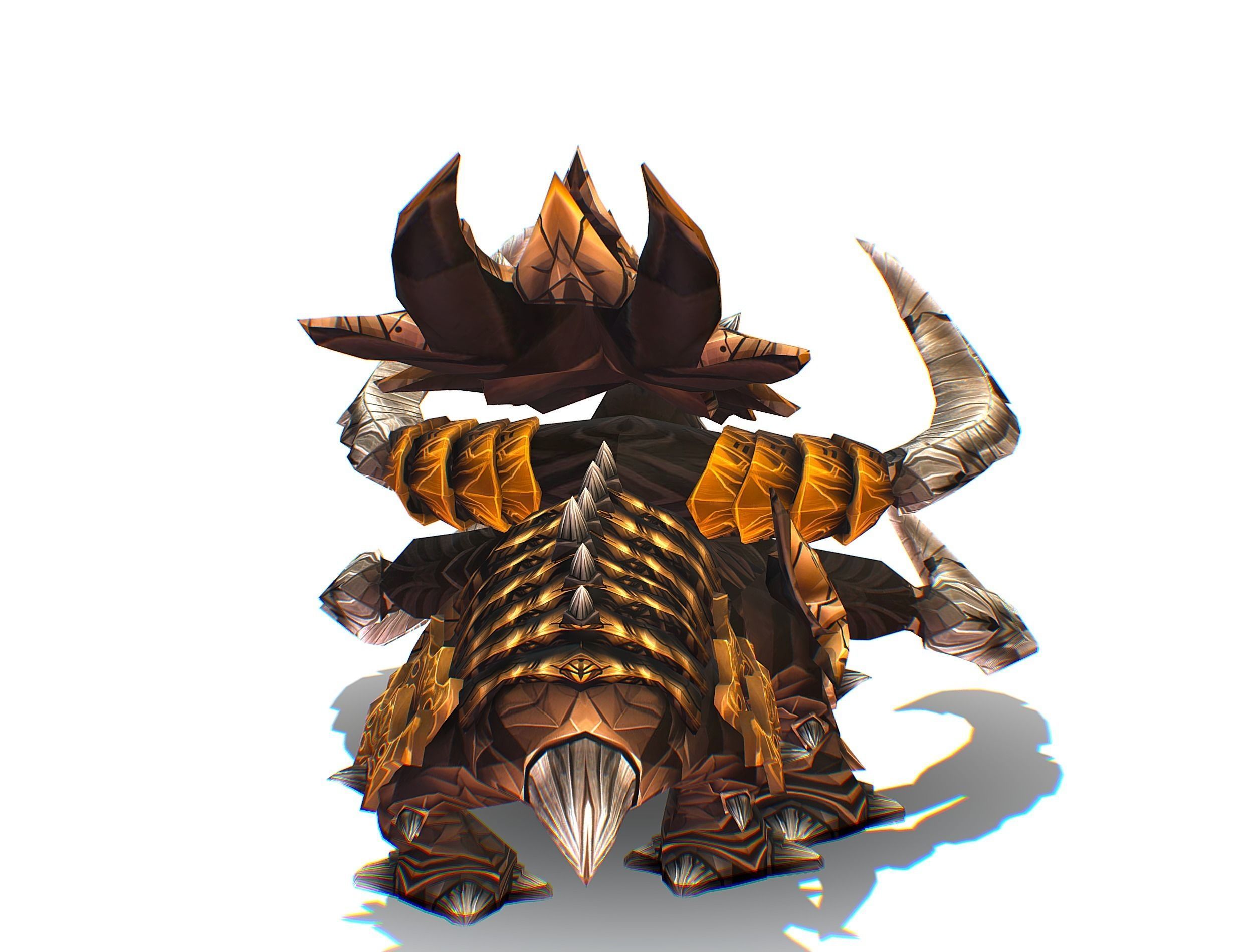 Monster Creature Dino Ceratopsian Triceratops Low-poly 3D model_22