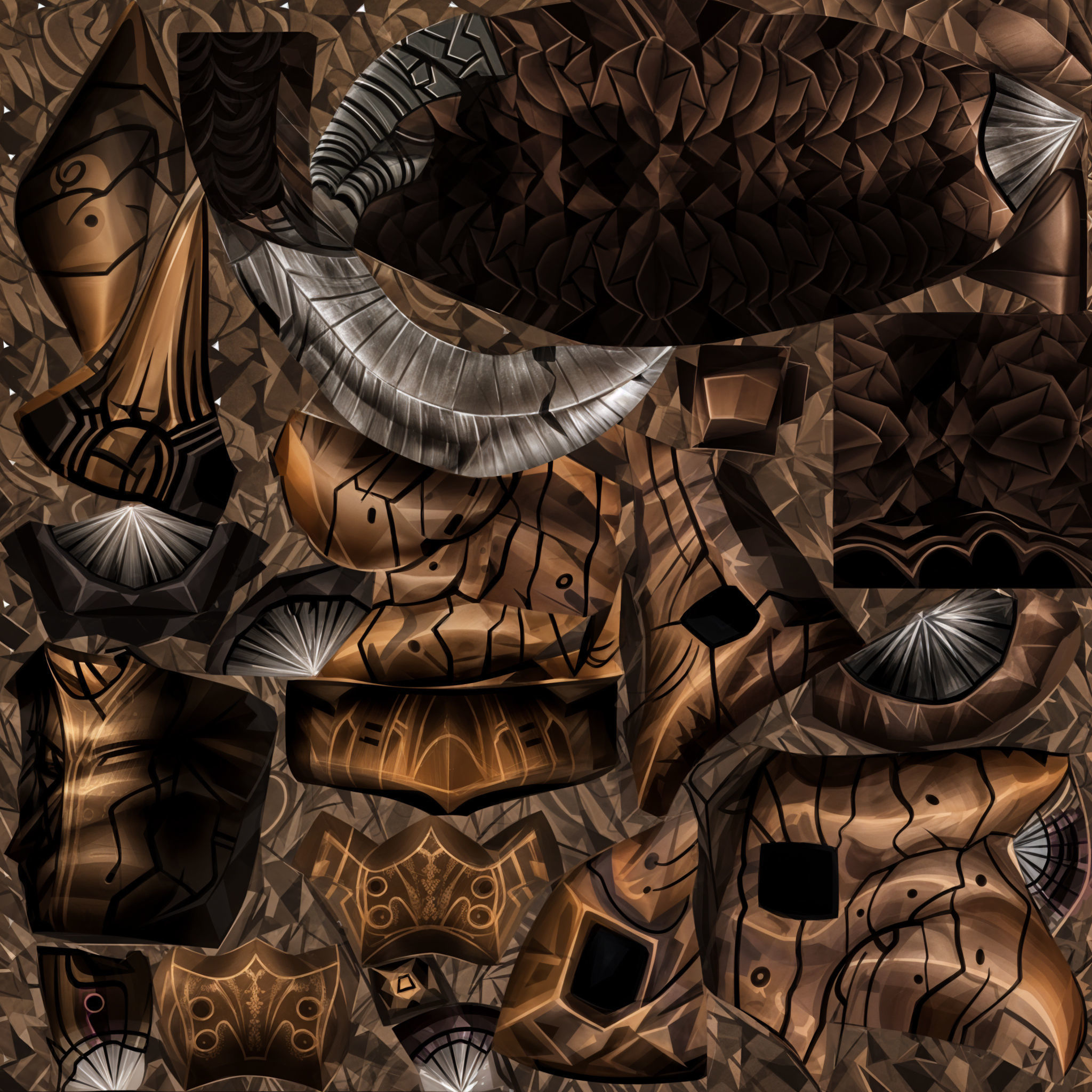 Monster Creature Dino Ceratopsian Triceratops Low-poly 3D model_39