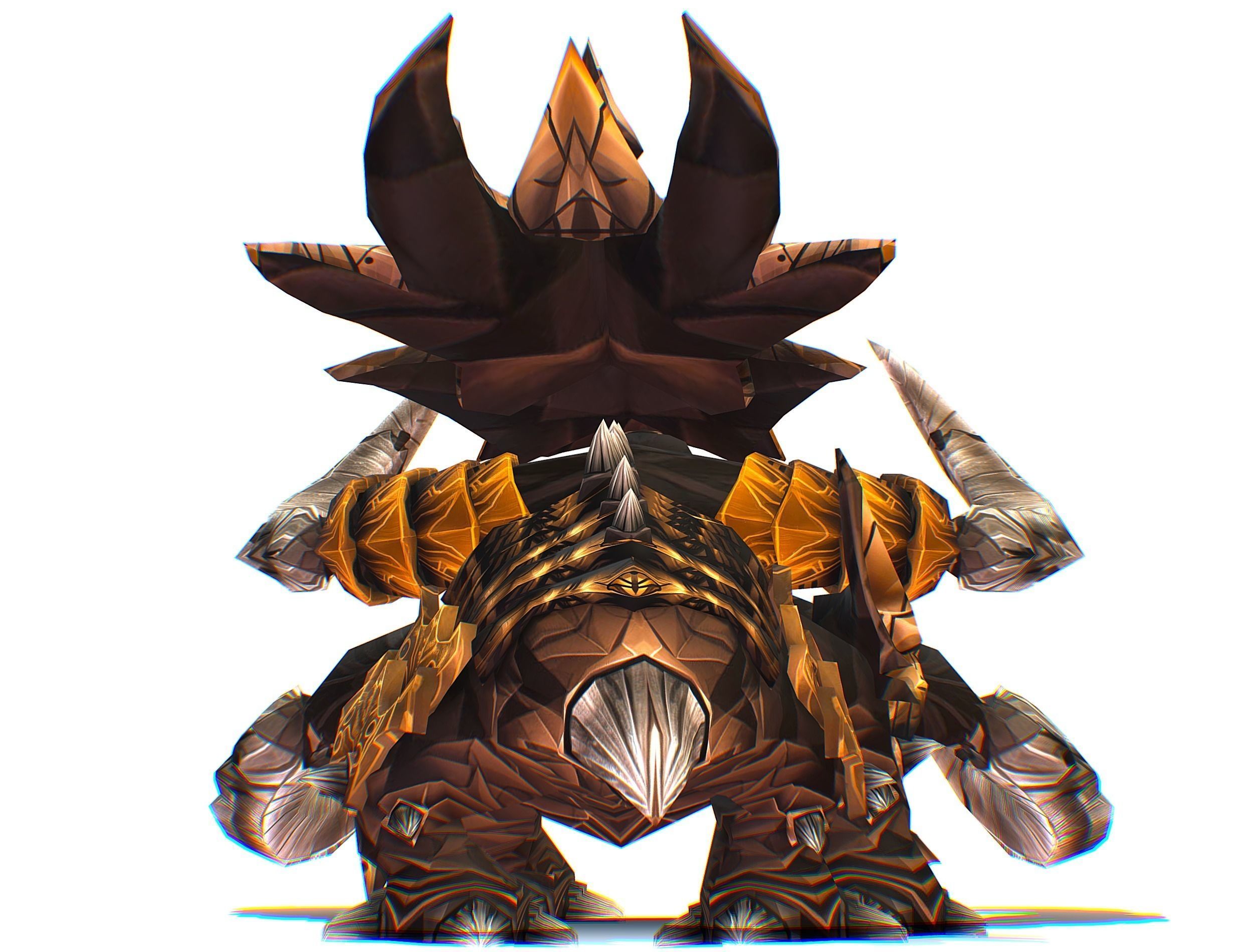 Monster Creature Dino Ceratopsian Triceratops Low-poly 3D model_29