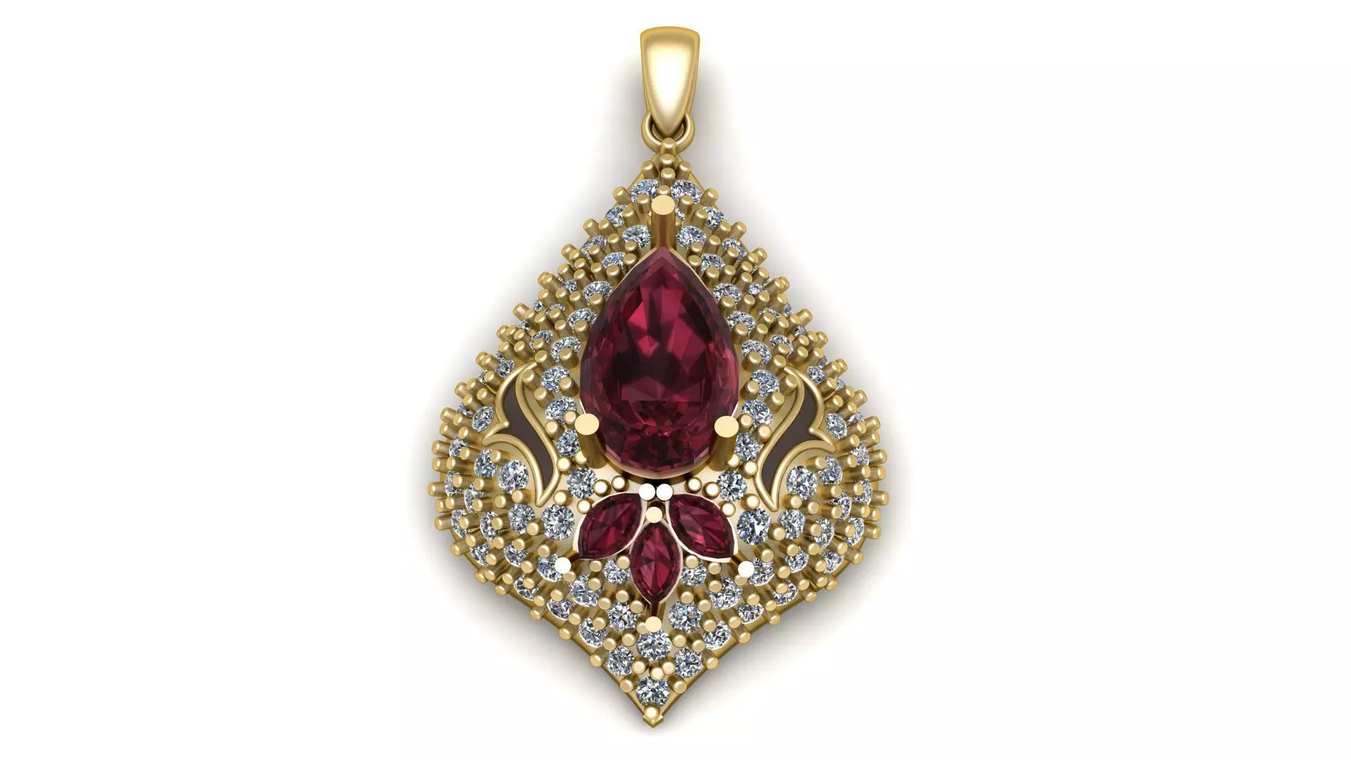 Women Fashion Diamond Pendant 3d Printabel Model 3D print model