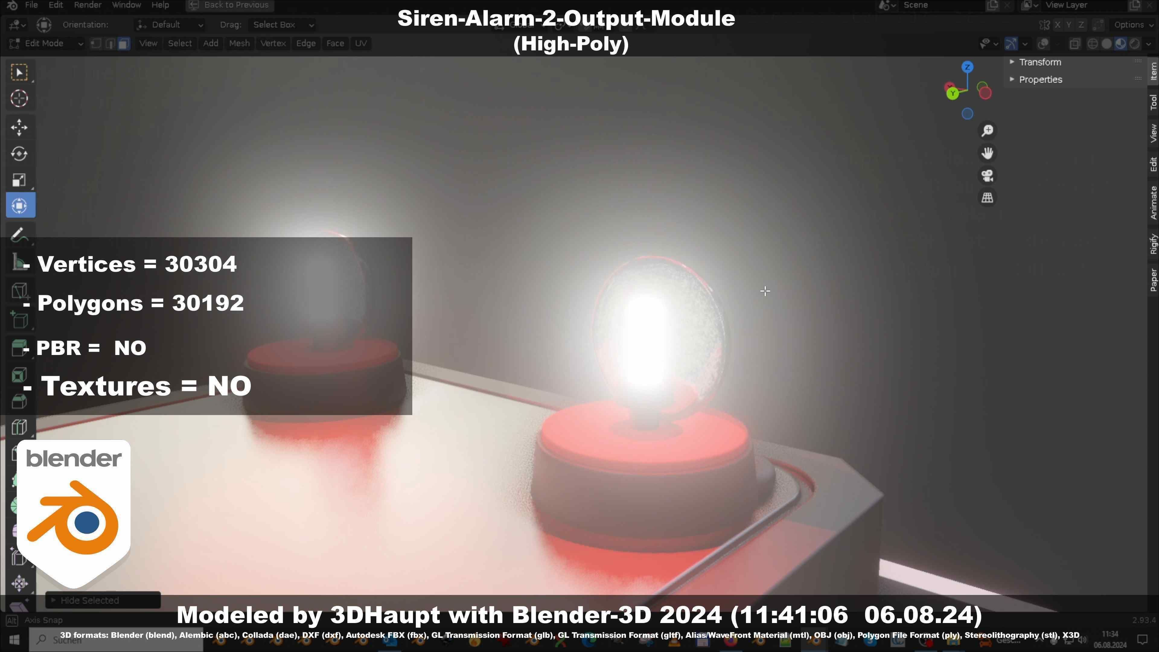 Siren-Alarm-2-Output-Module 3D model_119