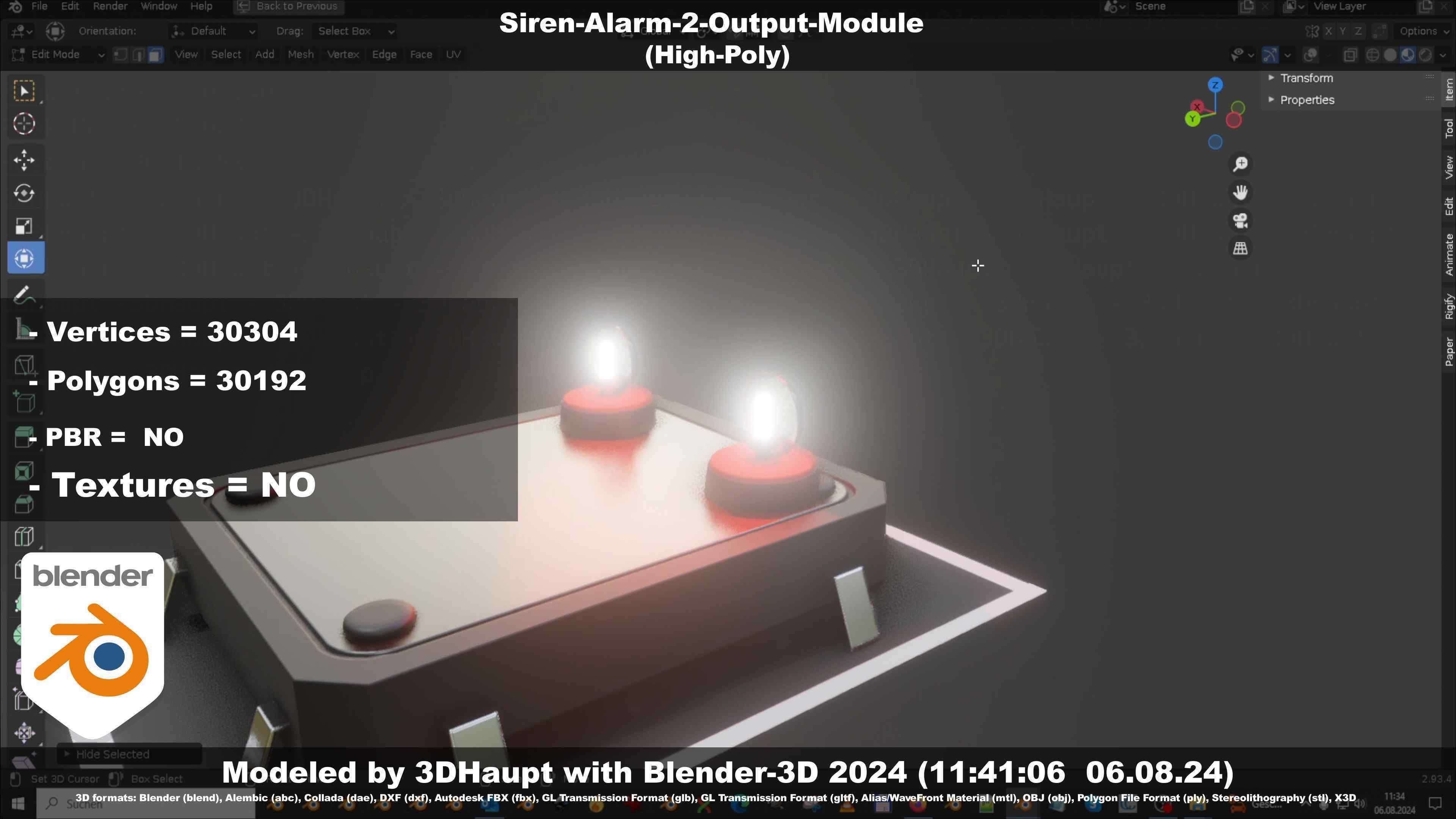 Siren-Alarm-2-Output-Module 3D model_58