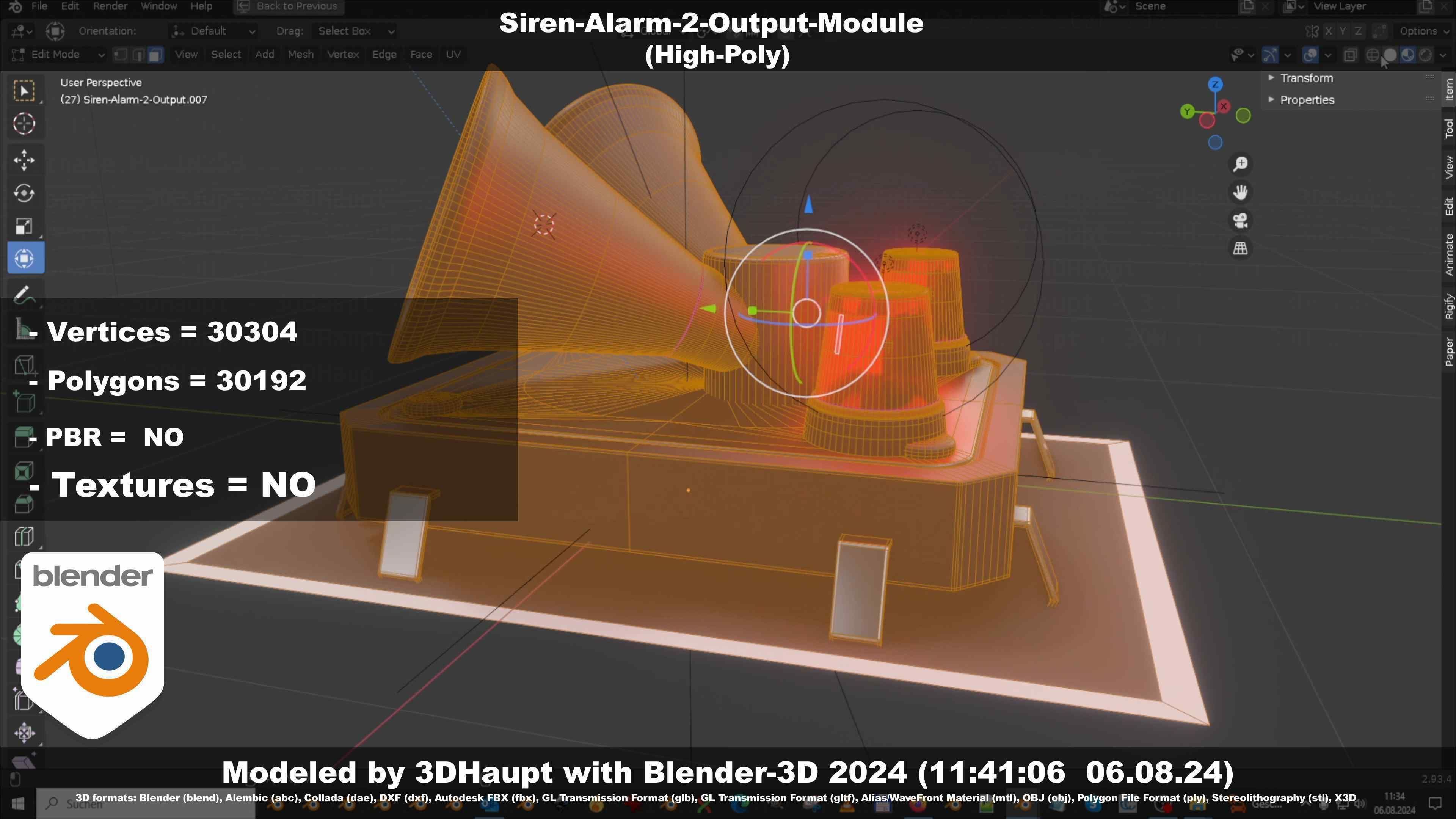 Siren-Alarm-2-Output-Module 3D model_82