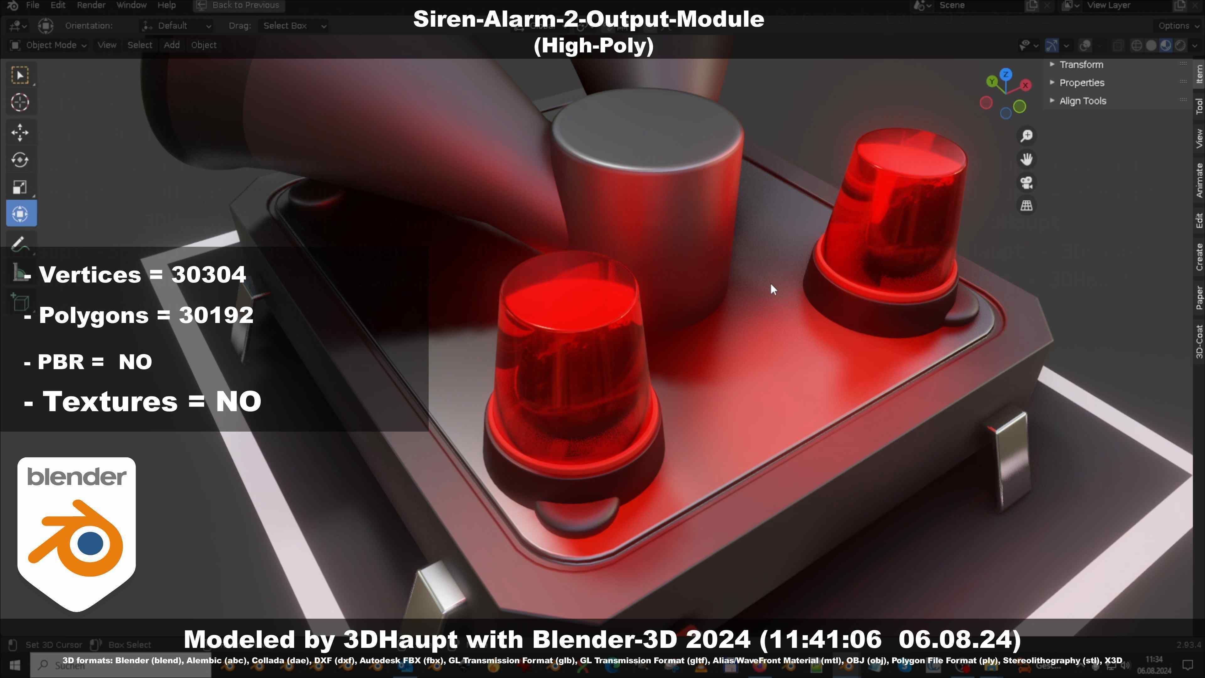 Siren-Alarm-2-Output-Module 3D model_102