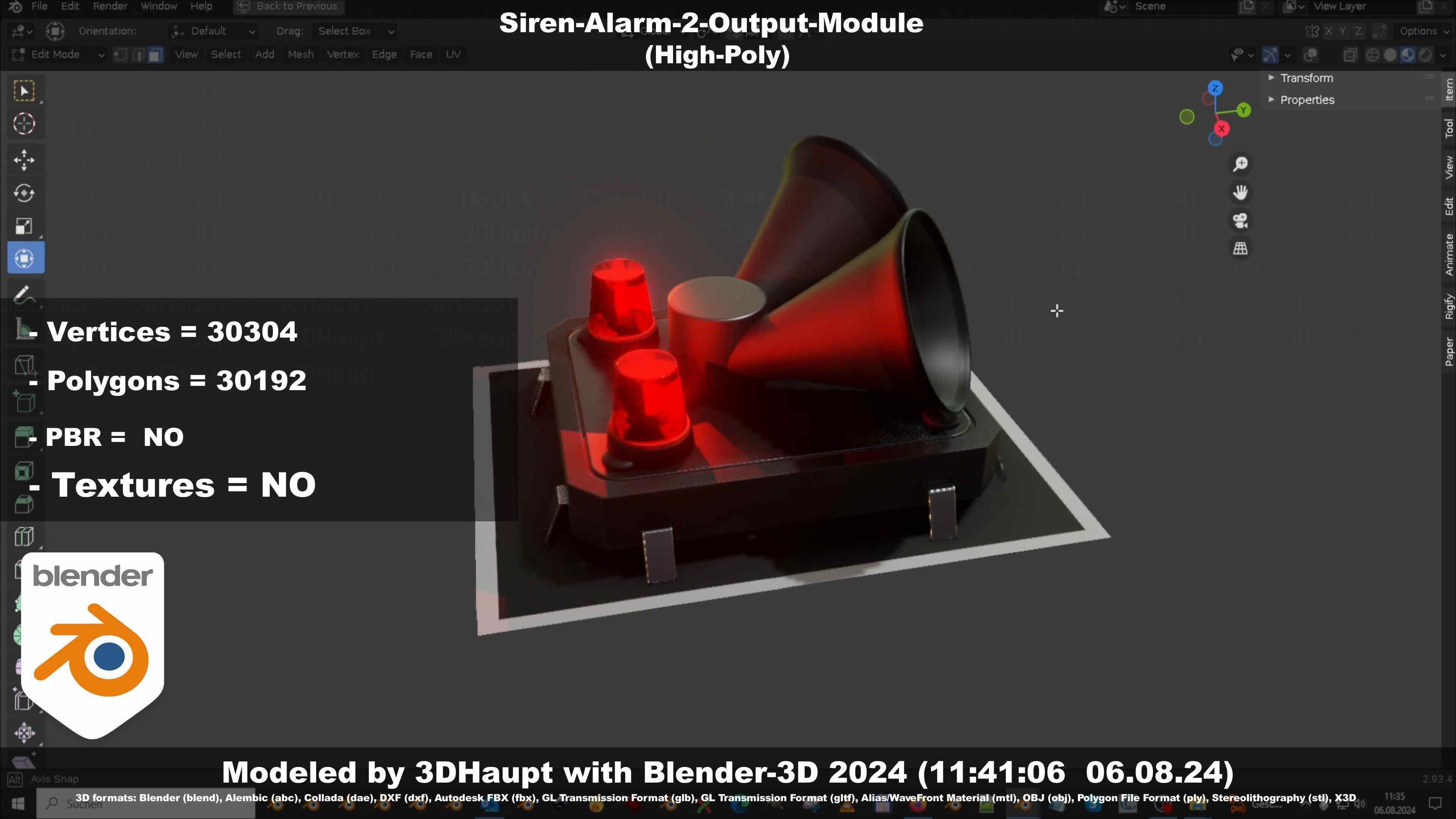Siren-Alarm-2-Output-Module 3D model_20