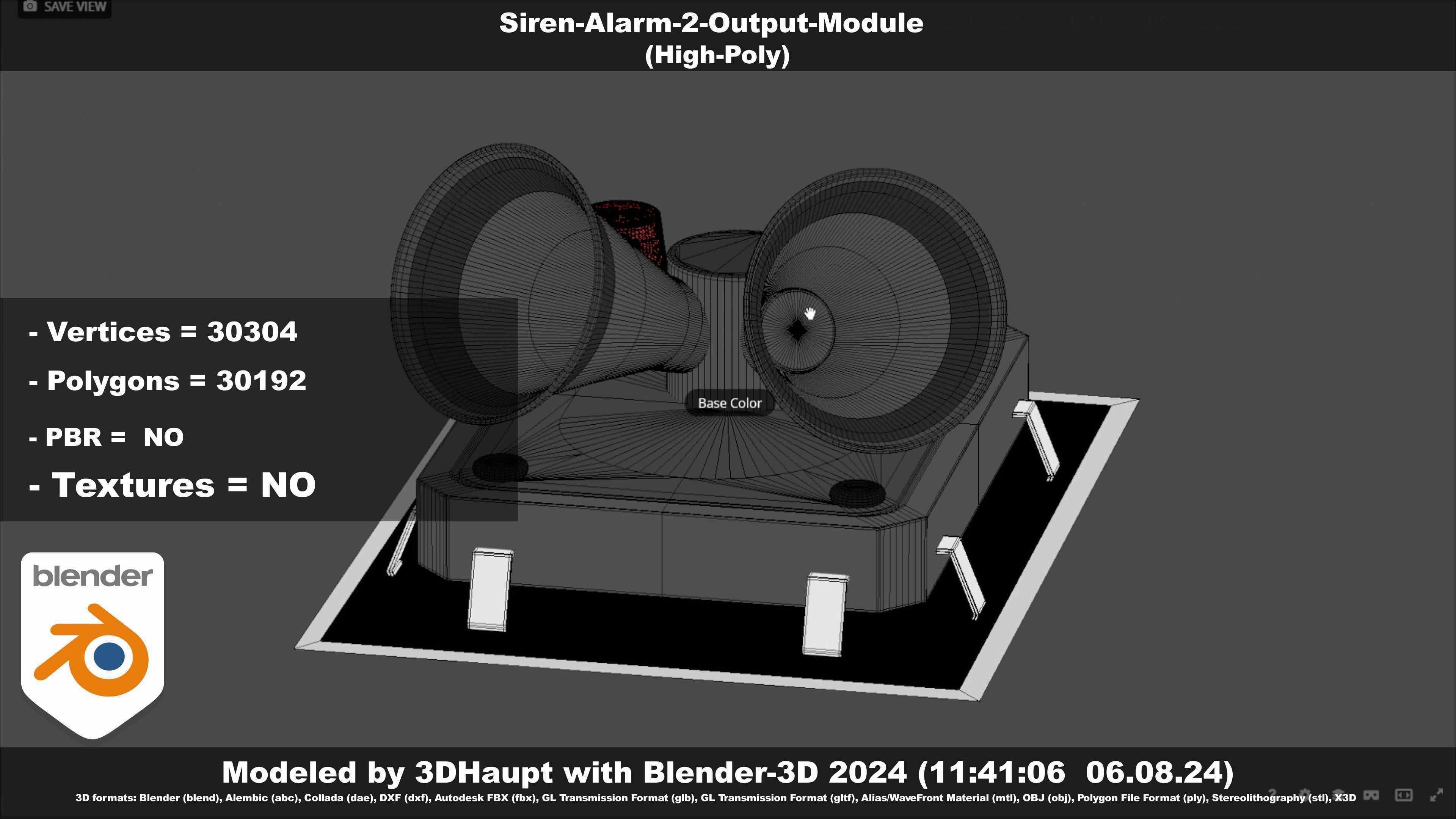 Siren-Alarm-2-Output-Module 3D model_92