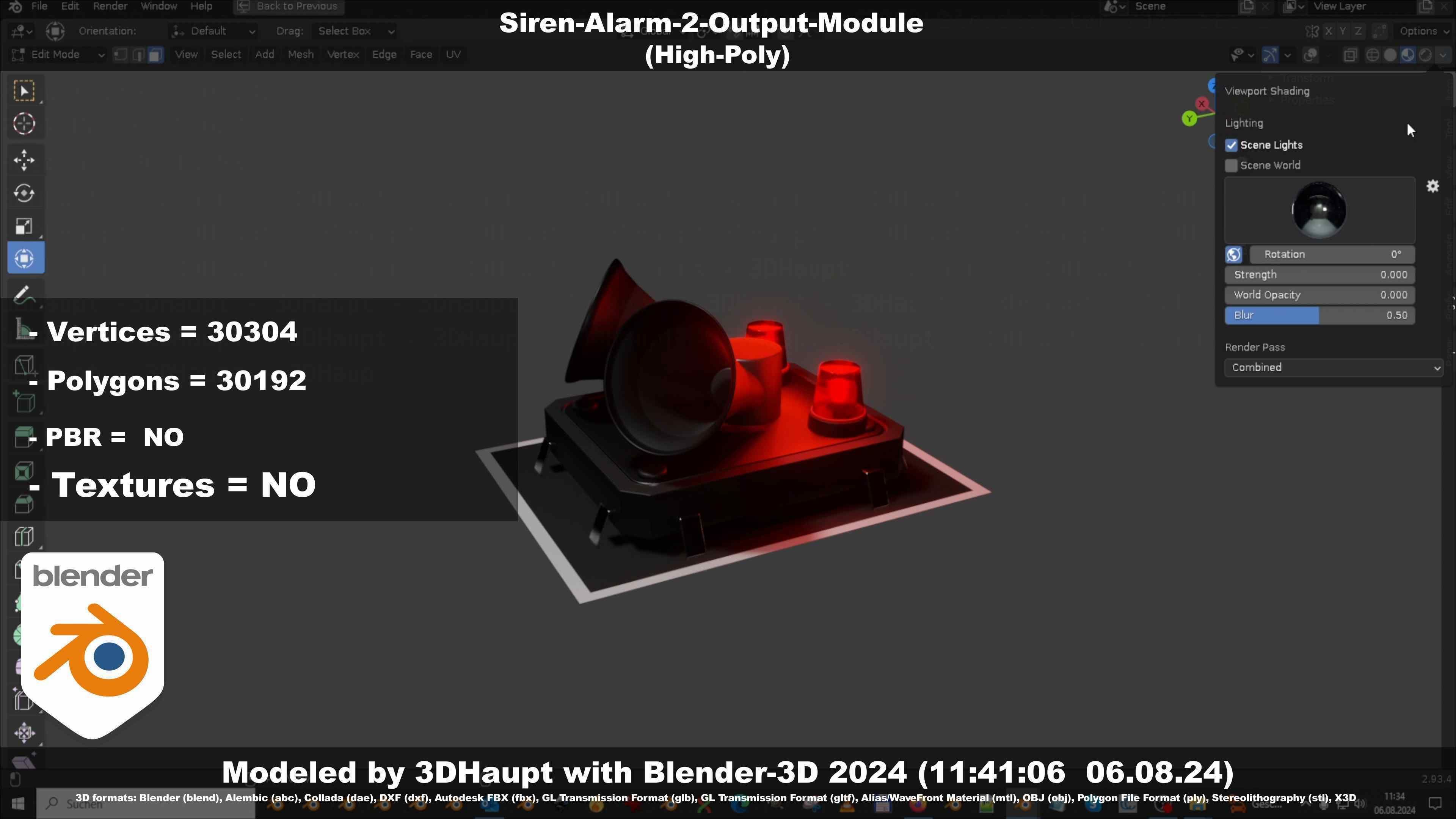 Siren-Alarm-2-Output-Module 3D model_77