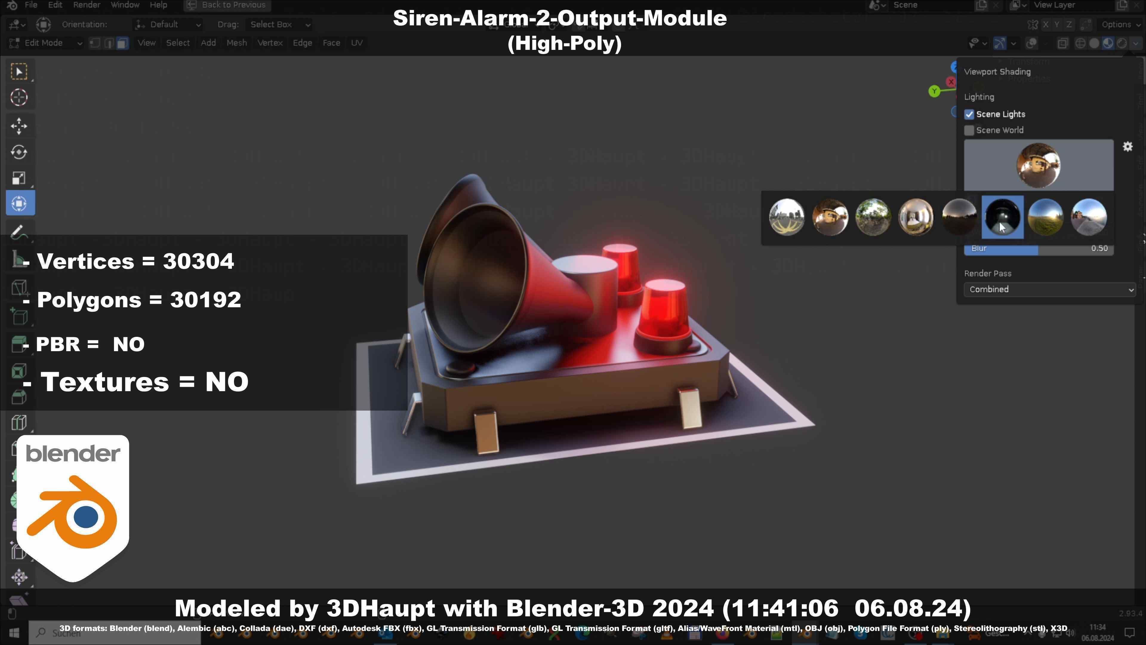 Siren-Alarm-2-Output-Module 3D model_15