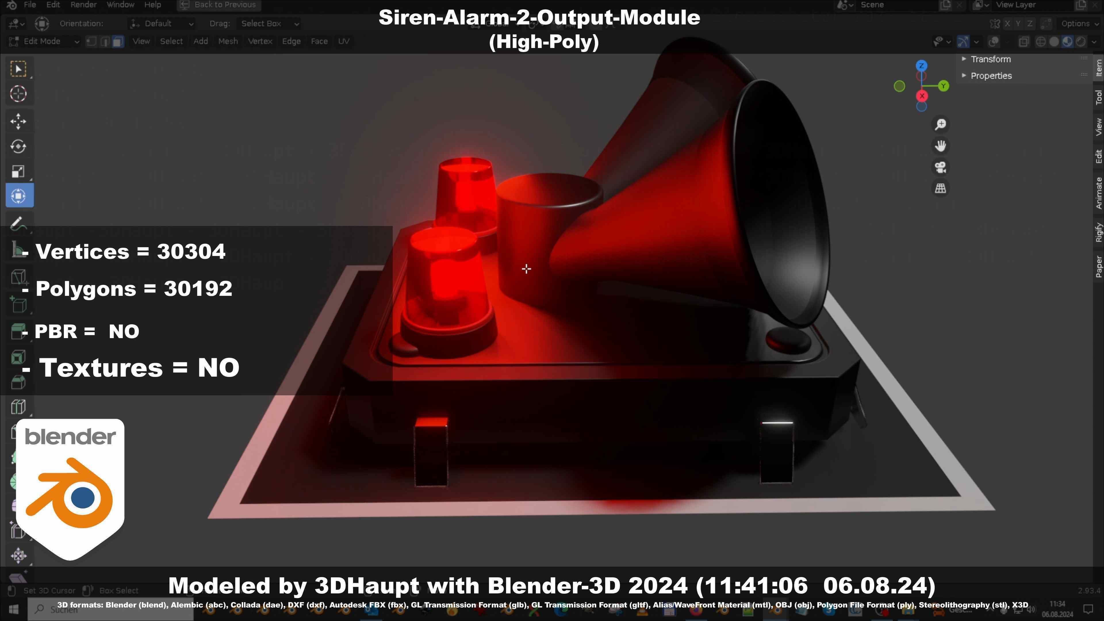 Siren-Alarm-2-Output-Module 3D model_75