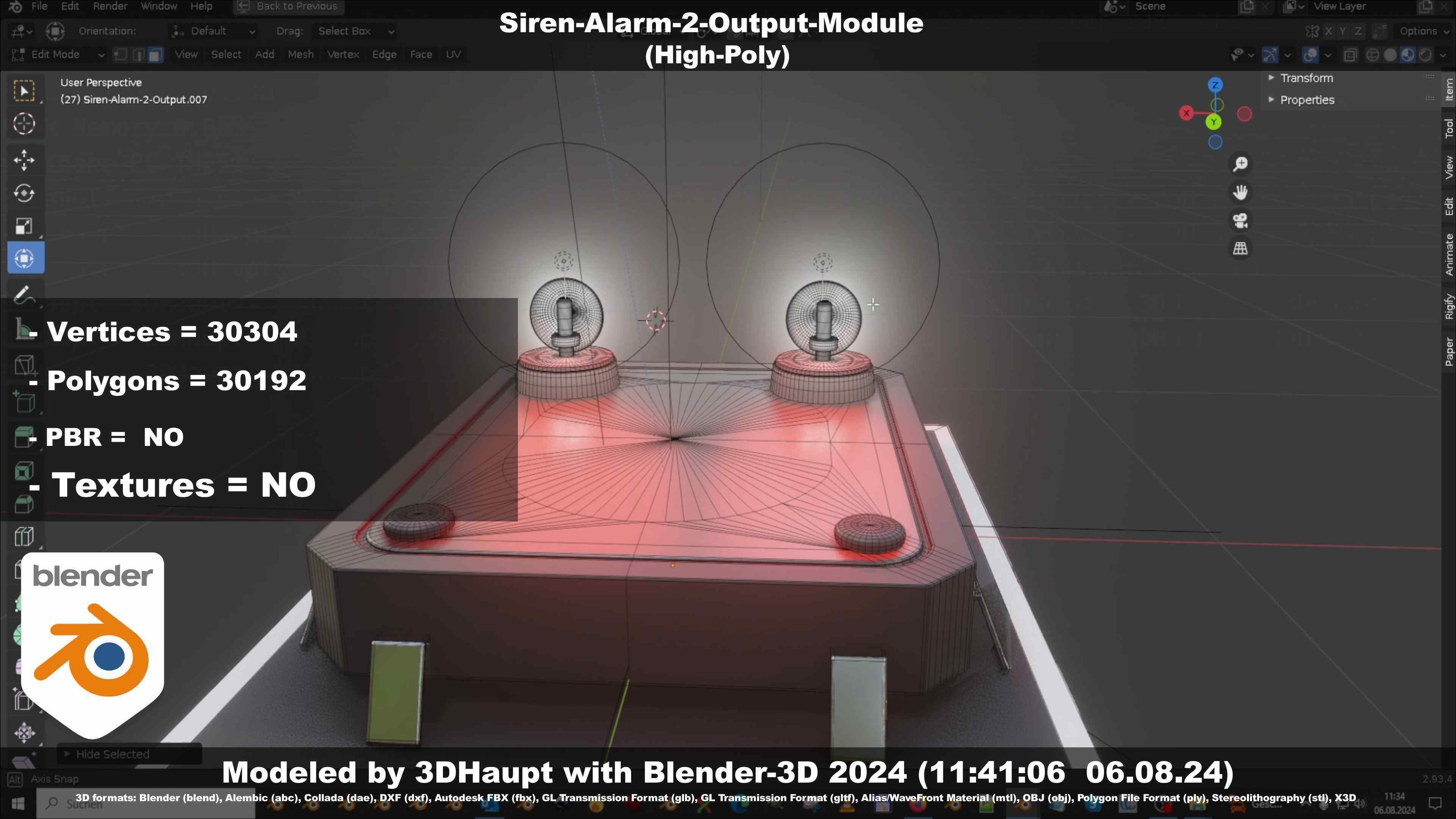 Siren-Alarm-2-Output-Module 3D model_48