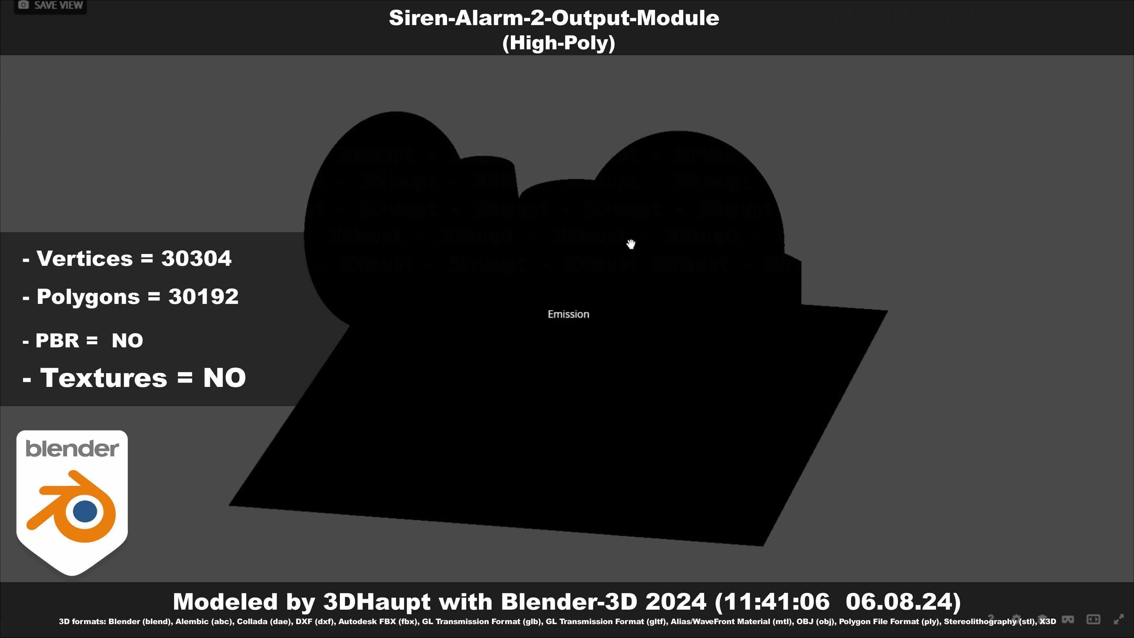 Siren-Alarm-2-Output-Module 3D model_28