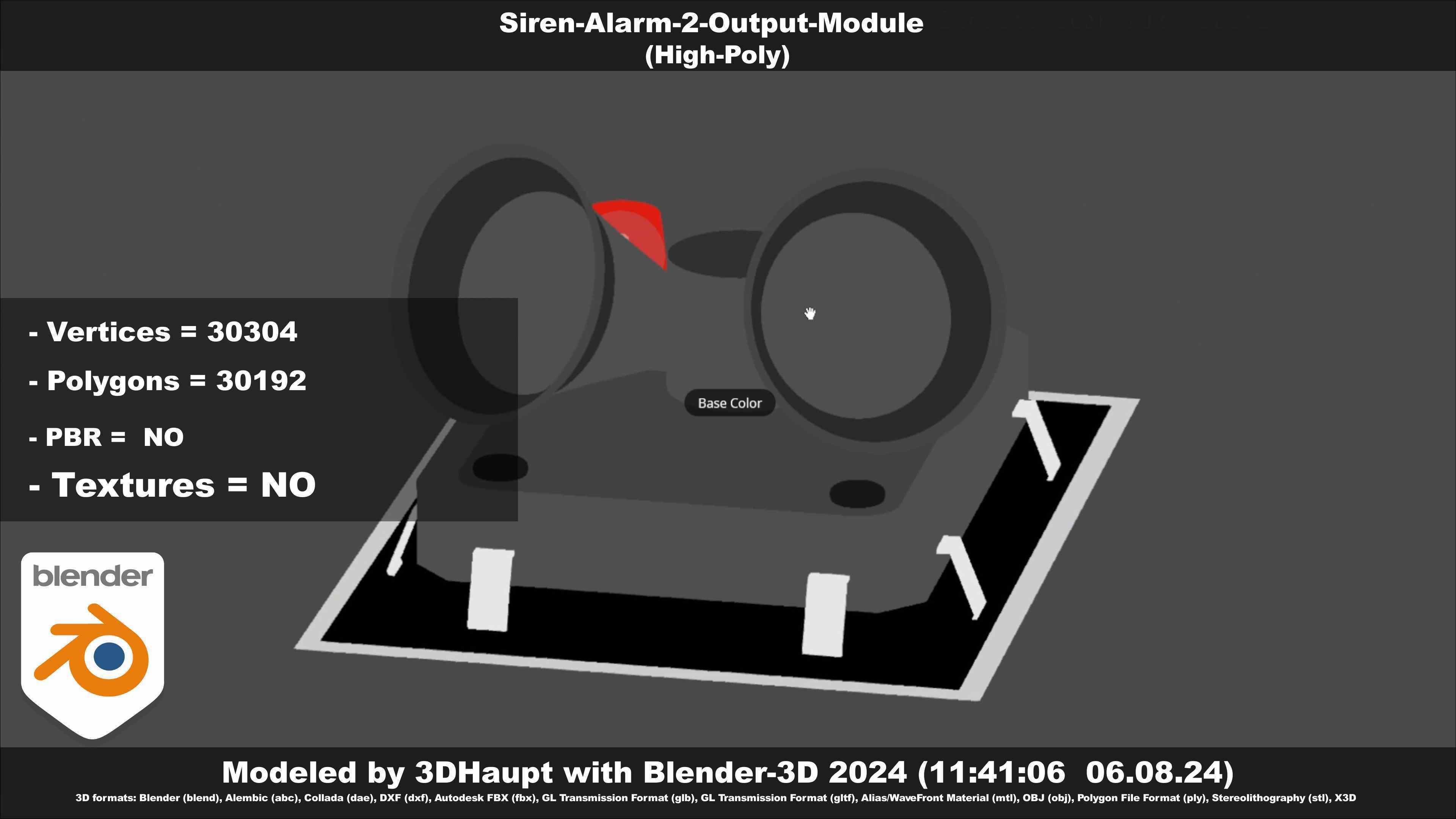 Siren-Alarm-2-Output-Module 3D model_33