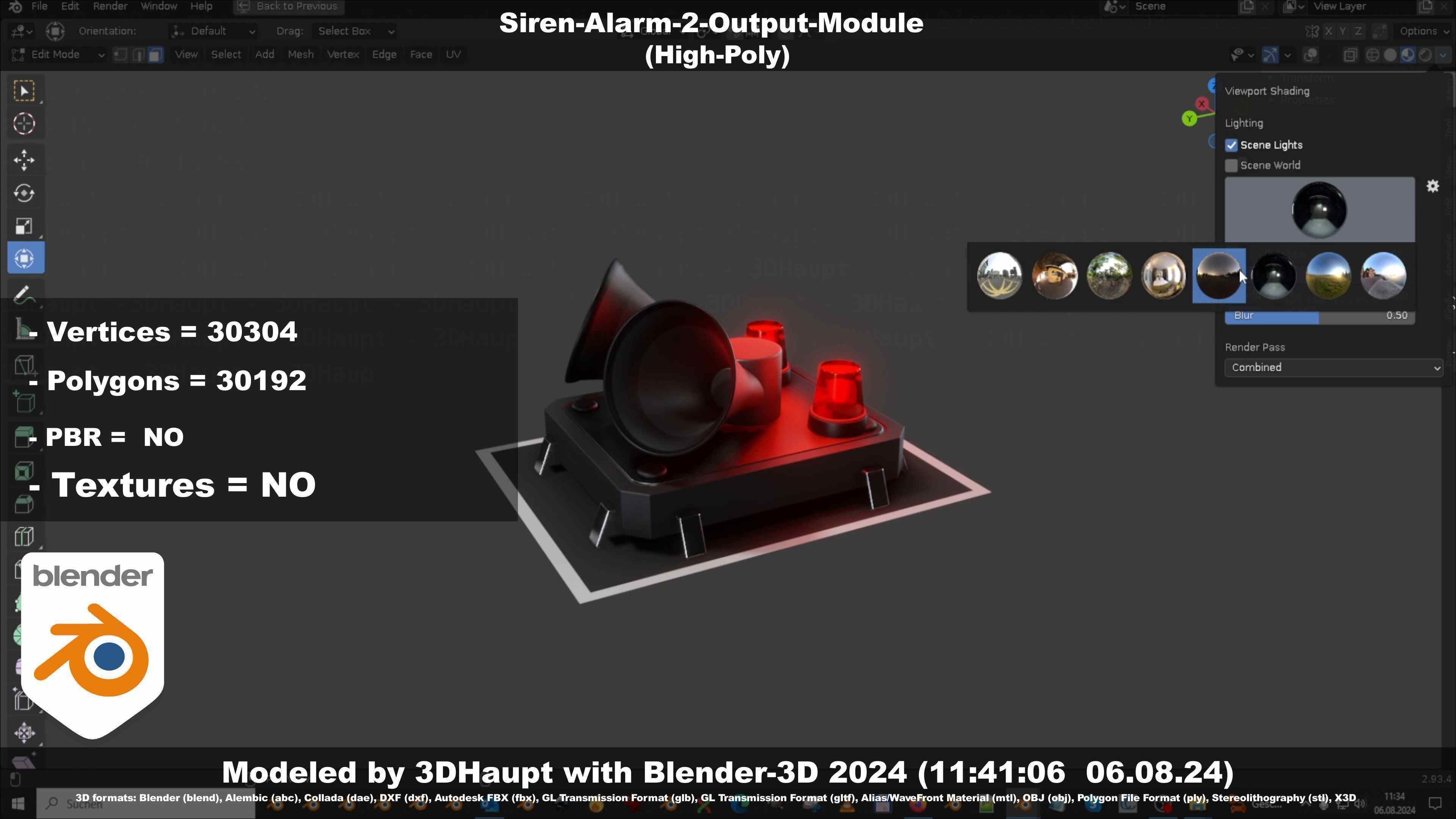 Siren-Alarm-2-Output-Module 3D model_79