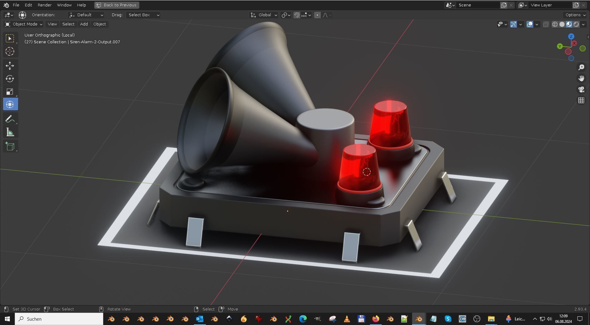 Siren-Alarm-2-Output-Module 3D model_7