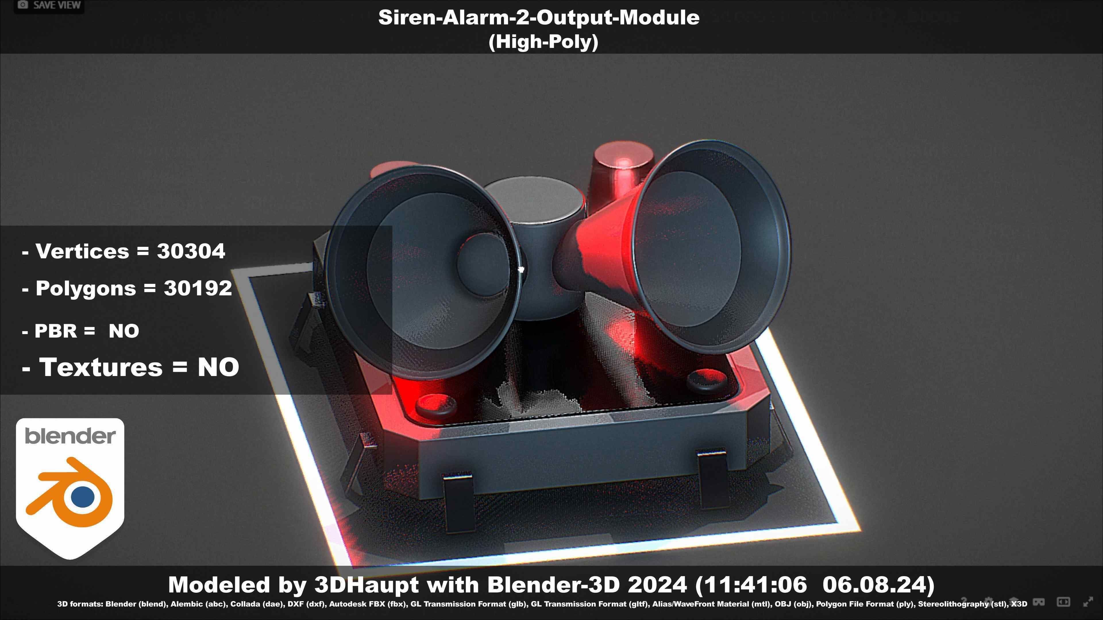Siren-Alarm-2-Output-Module 3D model_84