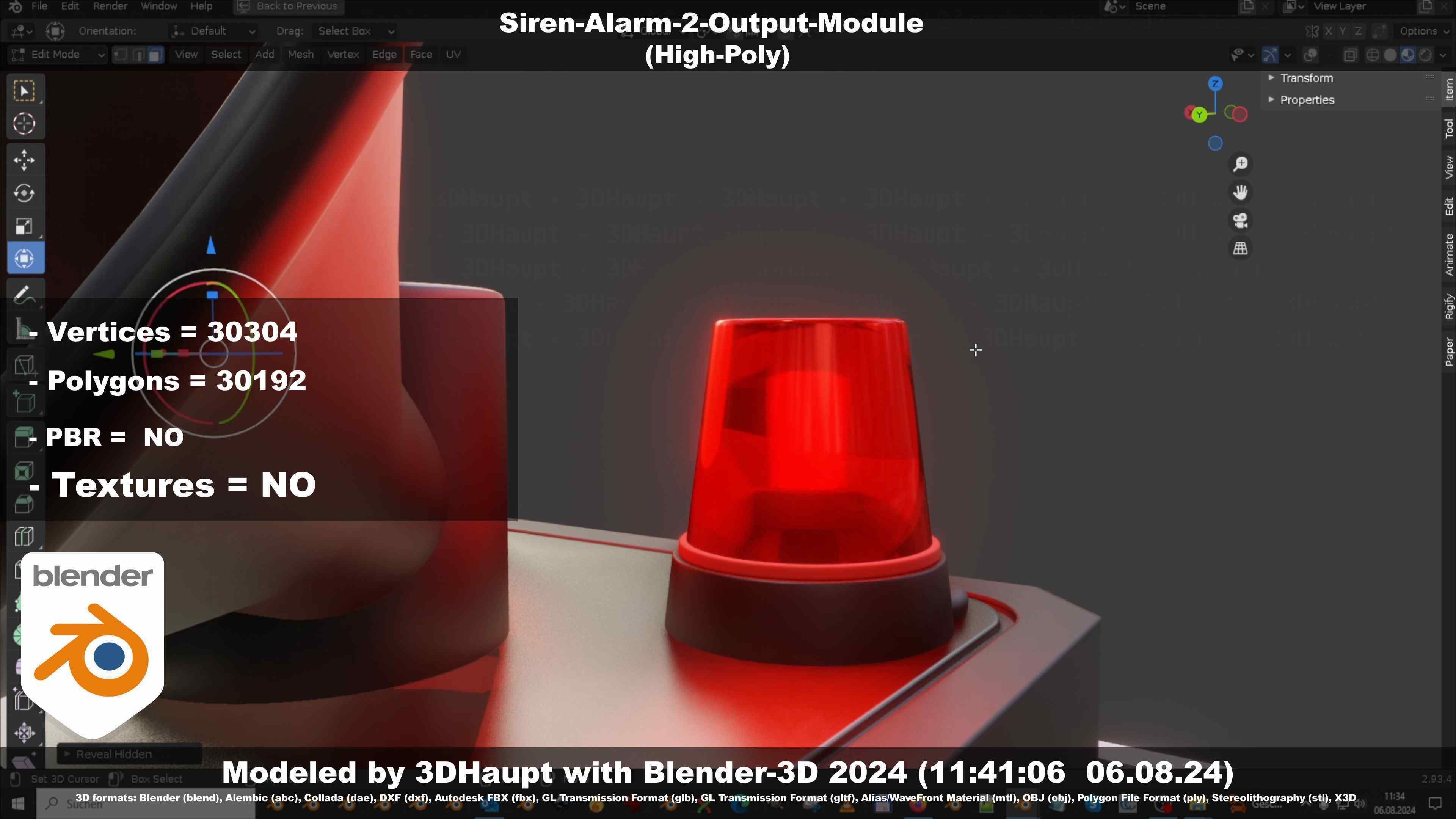 Siren-Alarm-2-Output-Module 3D model_10