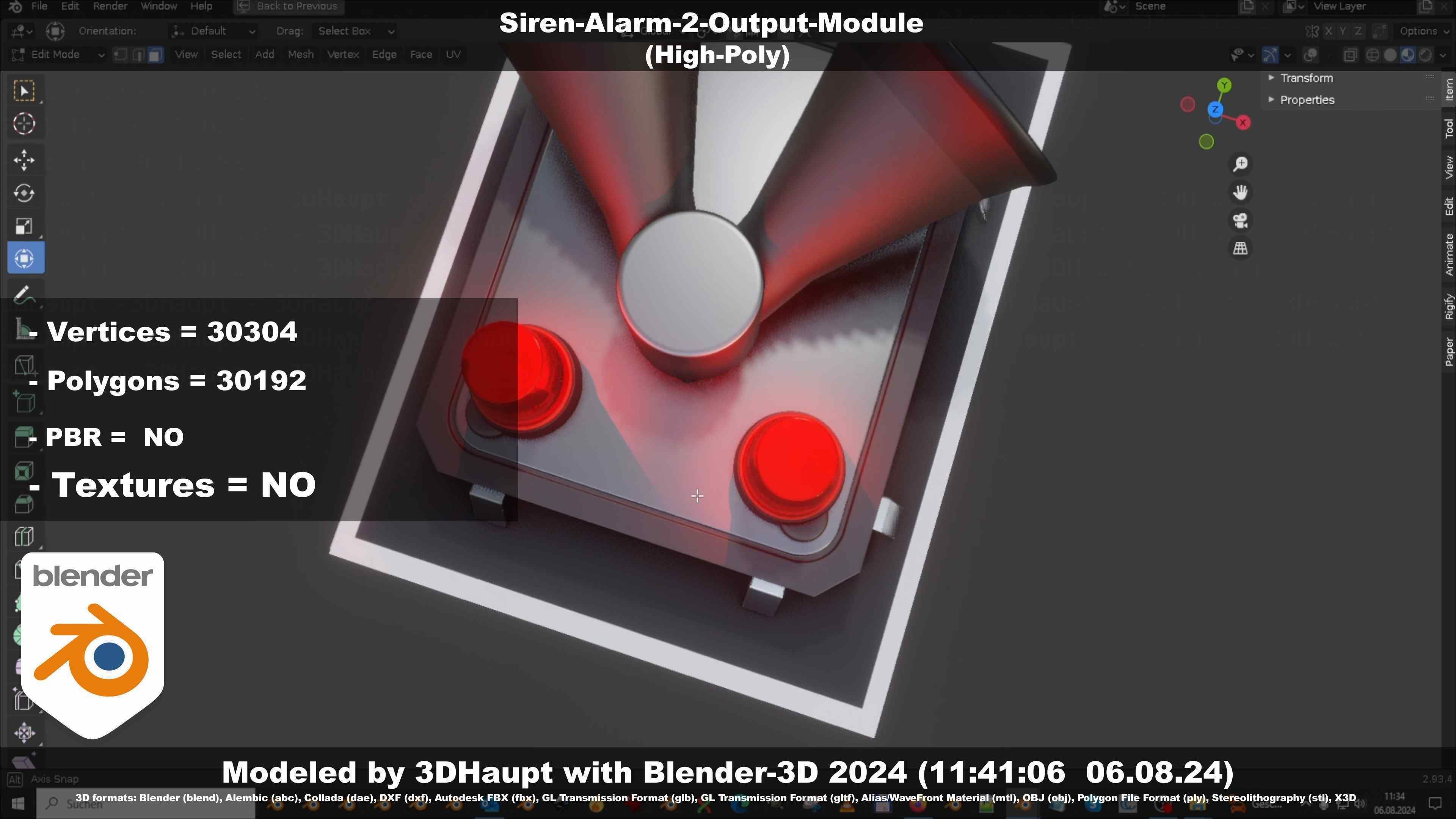 Siren-Alarm-2-Output-Module 3D model_63